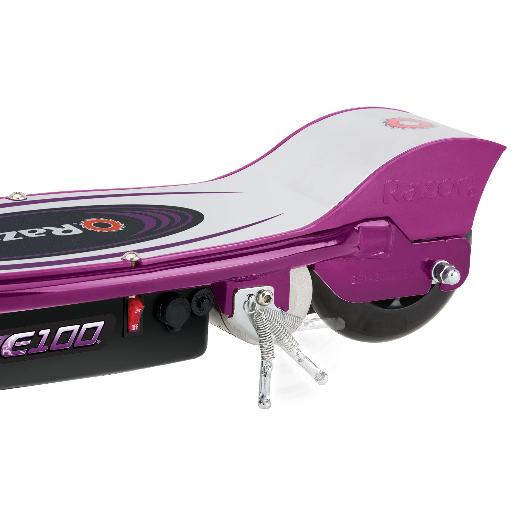 Razor E100 Kids 24 Volt Motorized Electric Powered Scooters, Black & Purple - Image 5