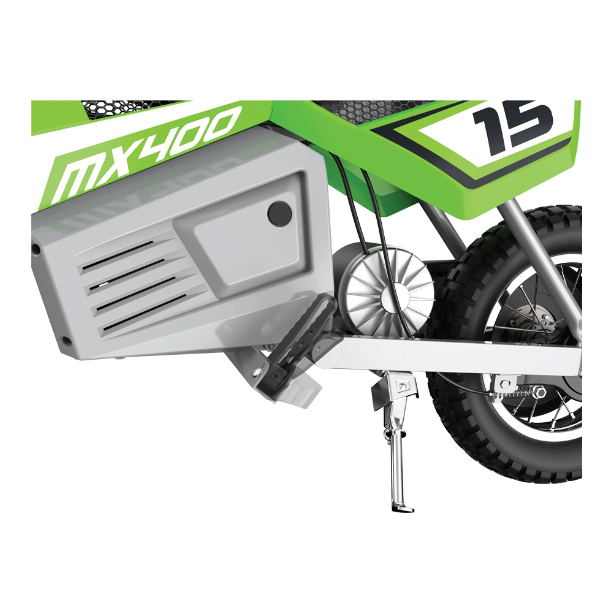 Razor MX400 Dirt Rocket 24V Electric Toy Motocross Dirt Bike, Green (2 Pack) - Image 10