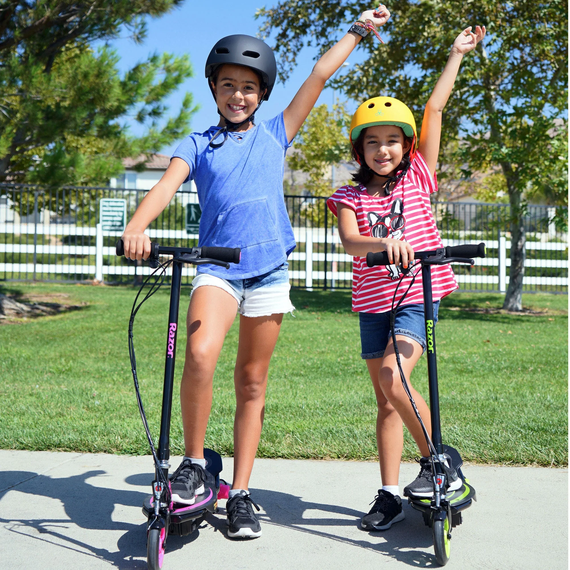 Razor Power Core E90 Sleek Electric Scooter with Push Button Throttle, Green - Image 6
