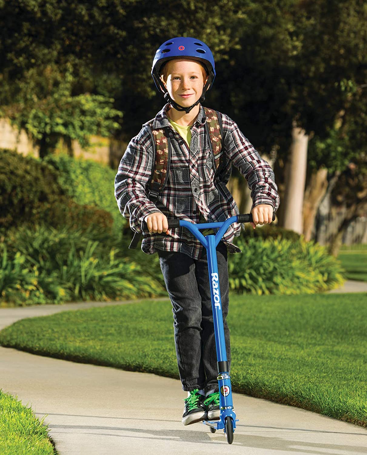 Razor Pro Beast Deluxe Model 19-Inch Deck Aluminum Push Kick Scooter, Blue - Image 6