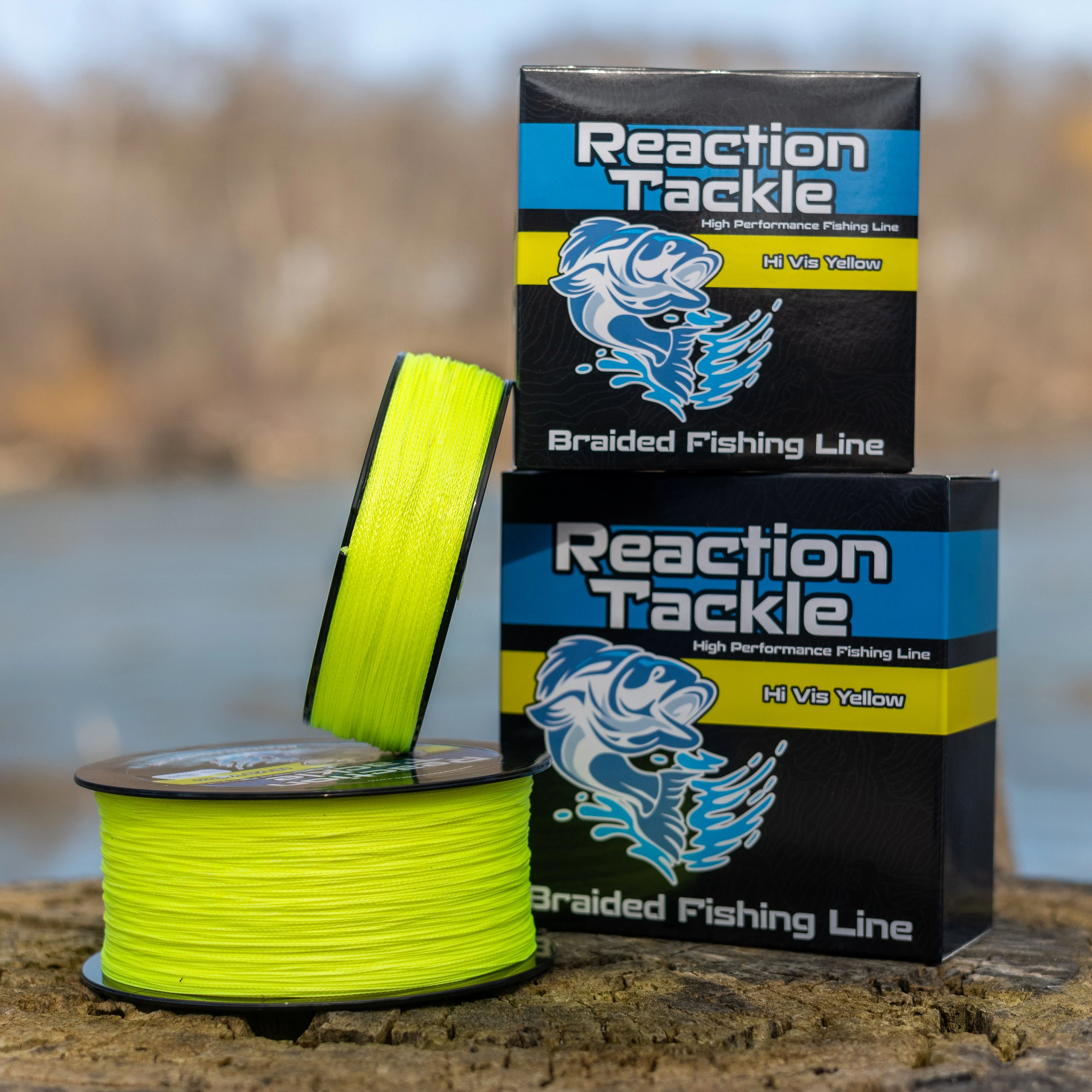 Reaction Tackle Braided Fishing Line - Hi-Vis Yellow - Image 2