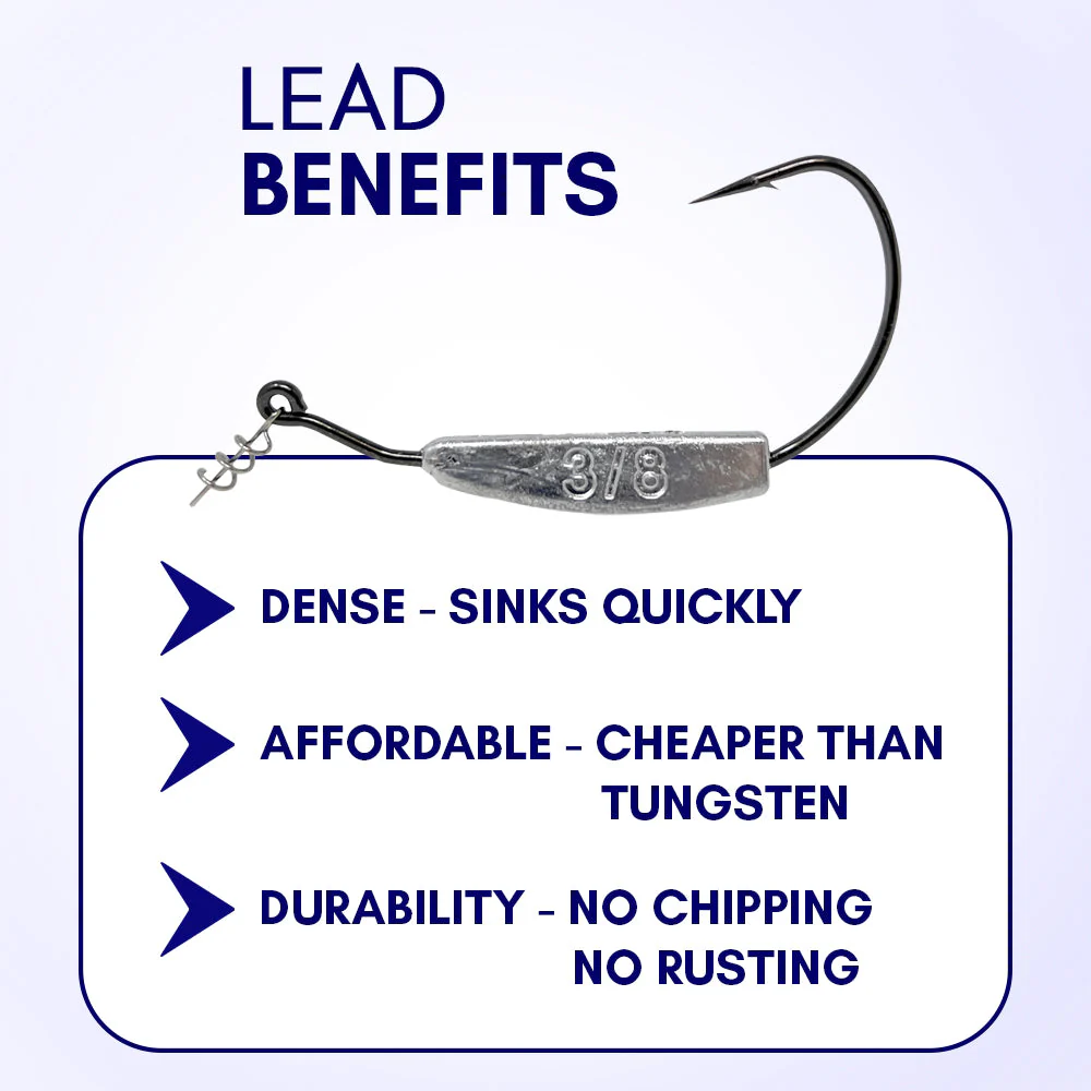 Reaction Tackle Lead Weighted Swimbait Hooks (10-PACK) - Image 10