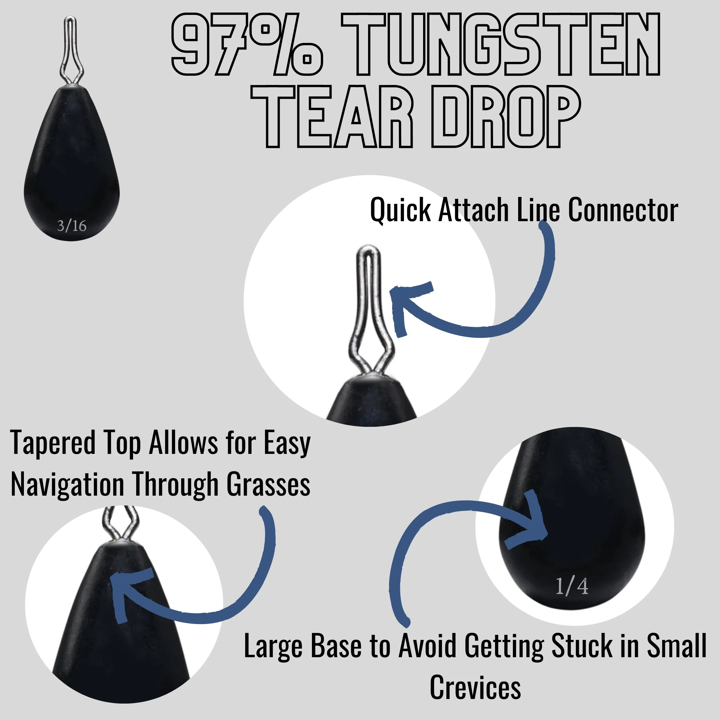 Reaction Tackle Tungsten Drop Shot Weights - Image 11