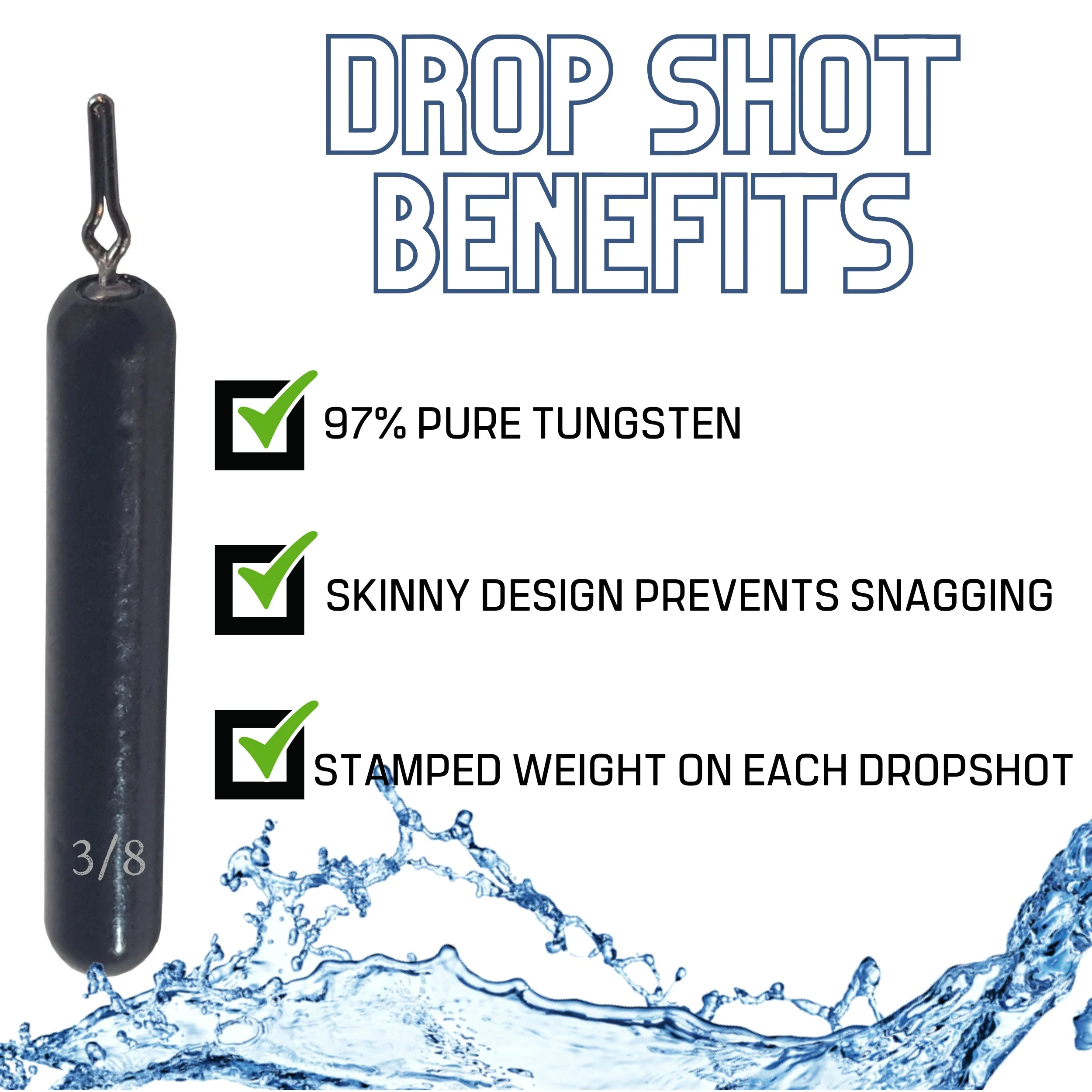 Reaction Tackle Tungsten Drop Shot Weights - Image 4