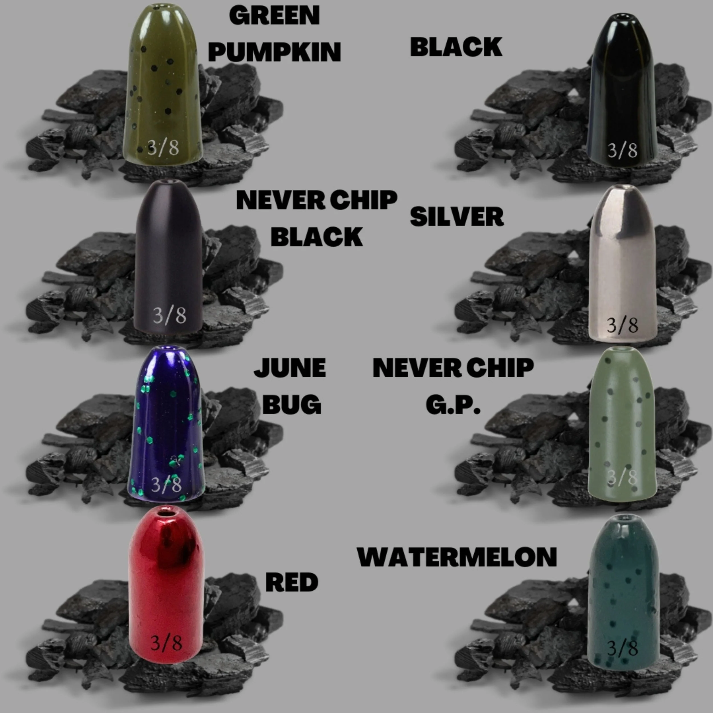 Reaction Tackle Tungsten Worm Weights / Bullet Shaped Sinkers - Image 3