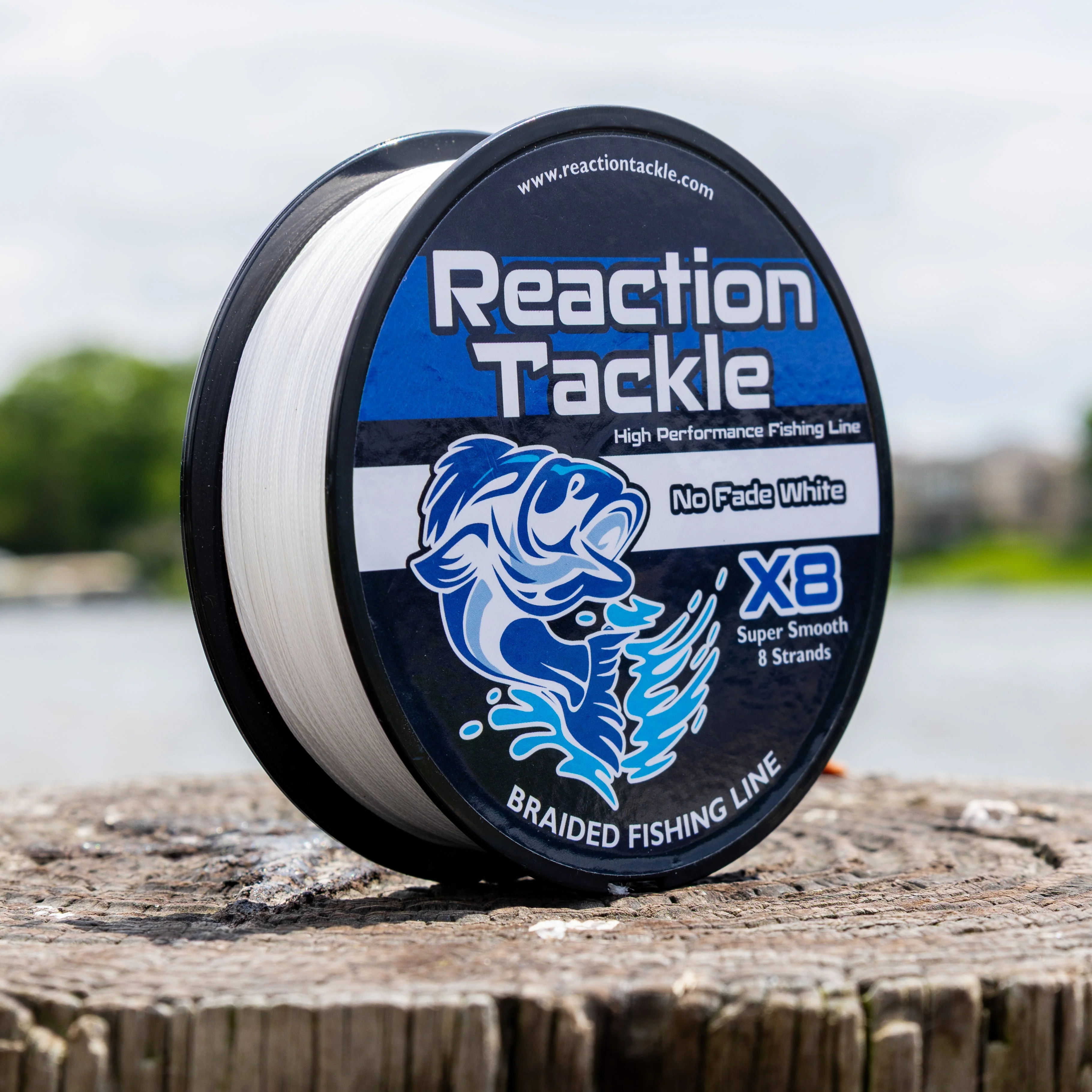 Reaction Tackle X8 Braided Fishing Line - NO FADE White 8 Strand - NEW - Image 8