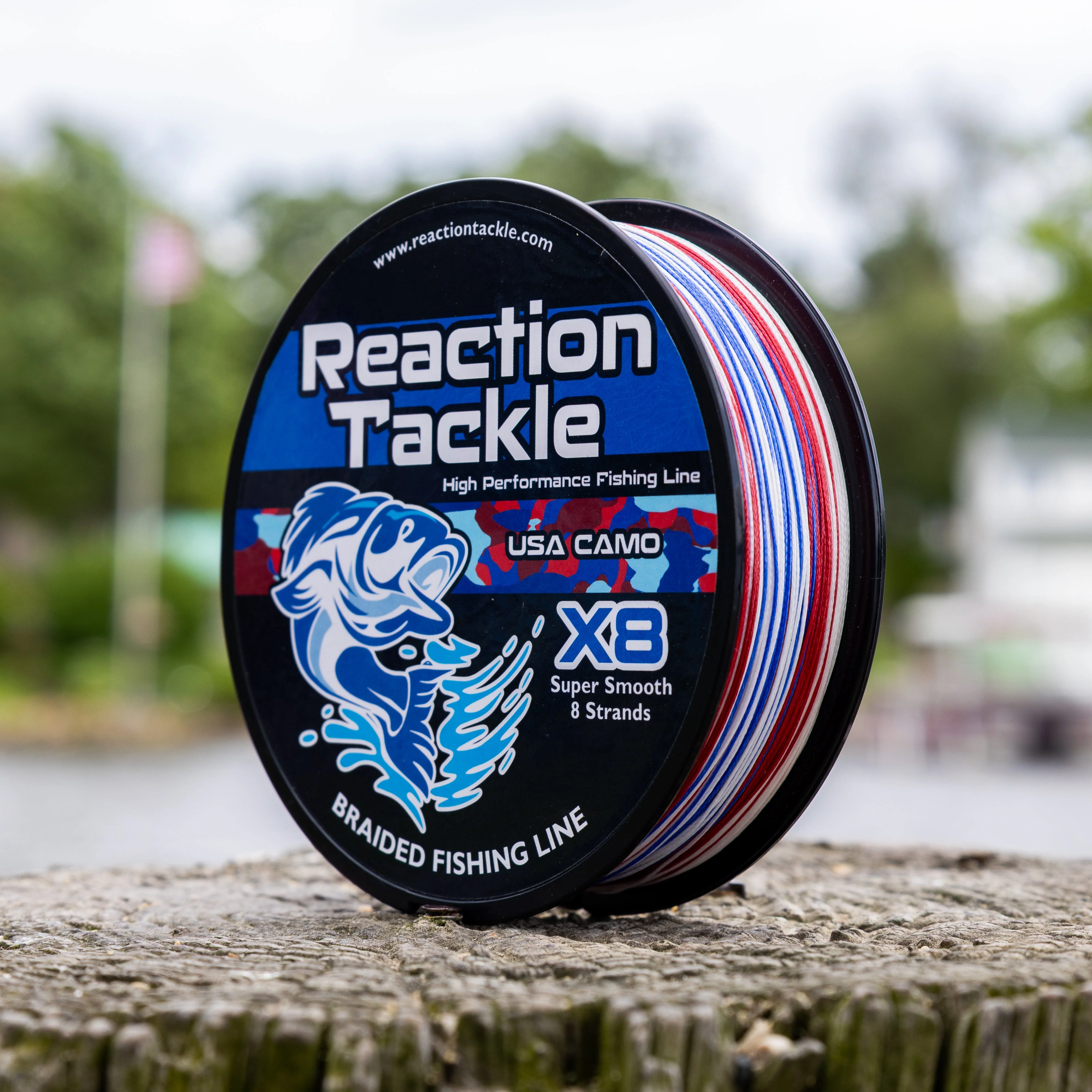 Reaction Tackle X8 Braided Fishing Line - USA Camo 8 Strand - NEW - Image 10