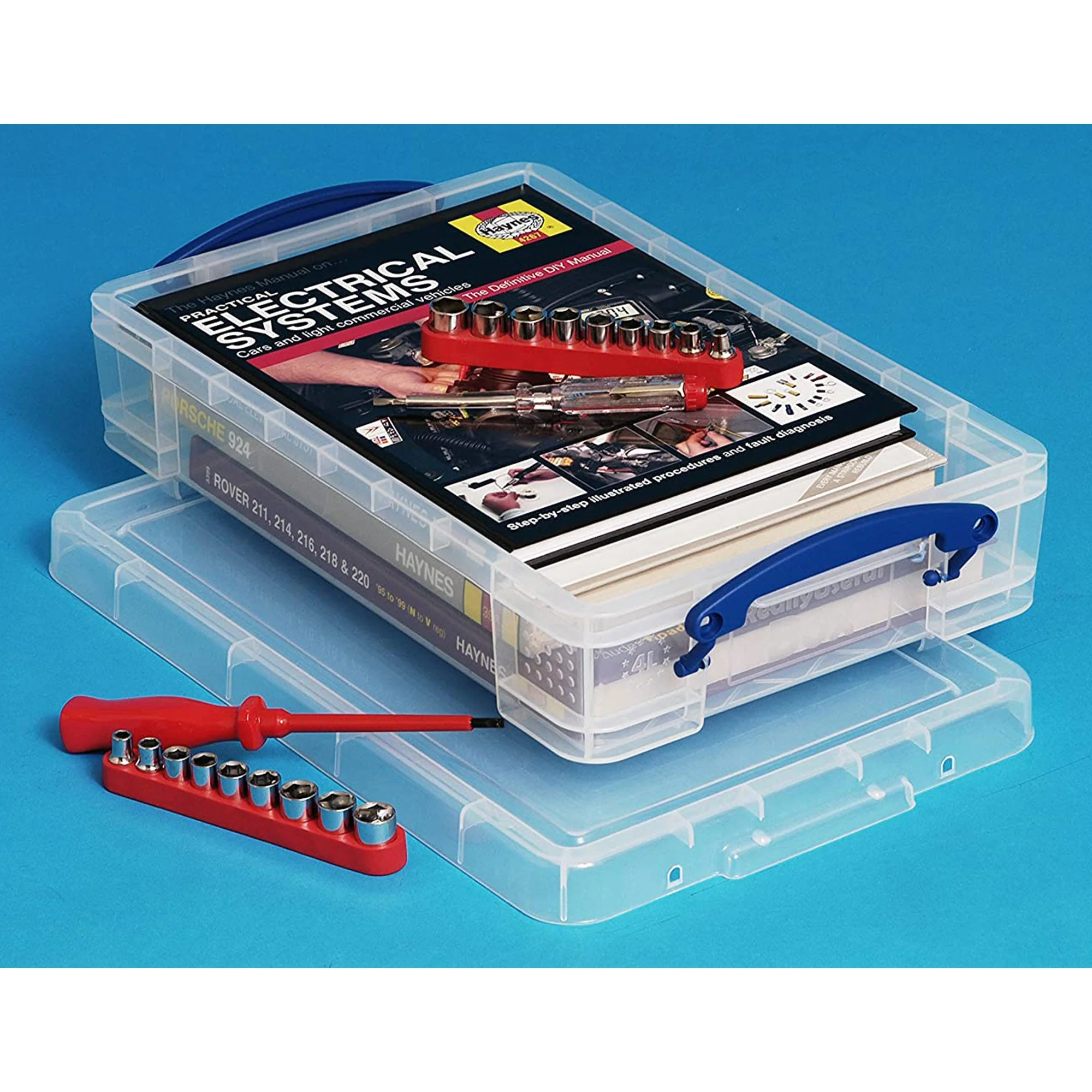 Really Useful Box 4L Storage Container with Lid and Clip Lock Handles, (5 Pack) - Image 4