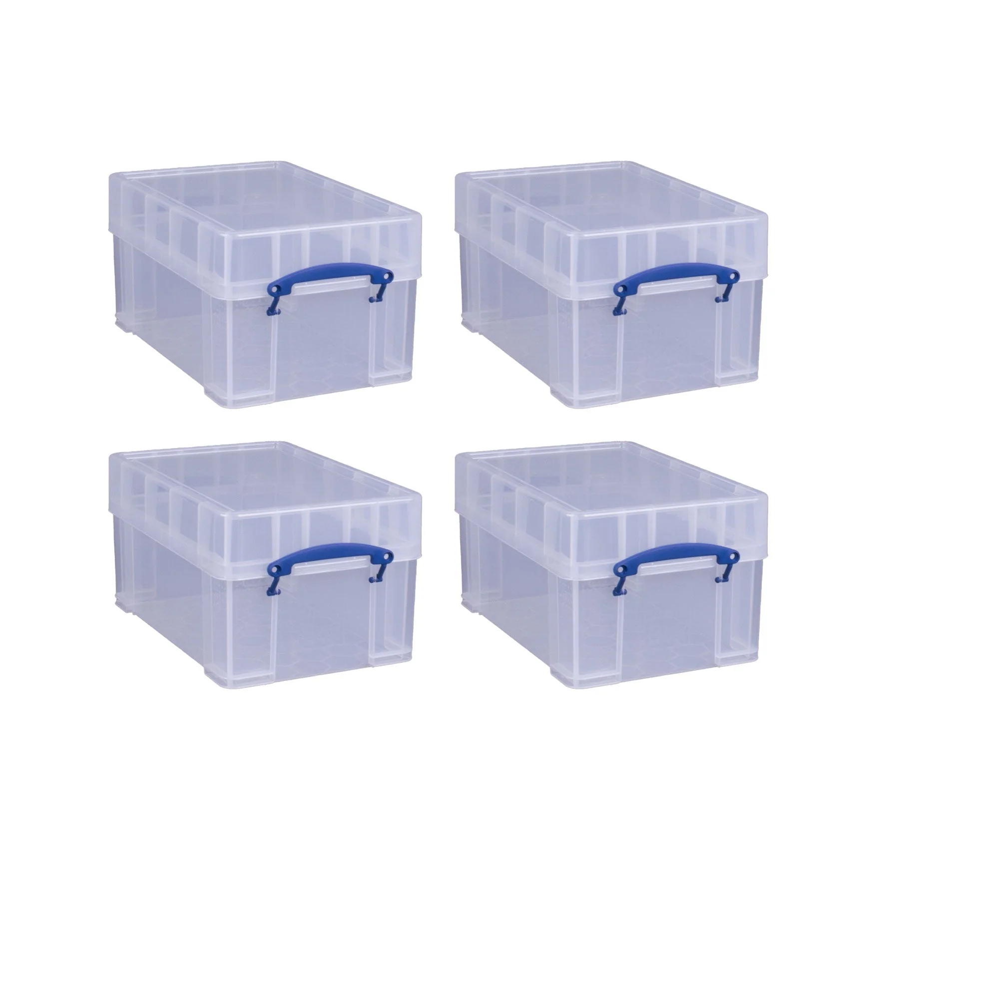 Really Useful Box 9 Liters Transparent Storage Container with Snap Lid, 12 Pack - Image 2