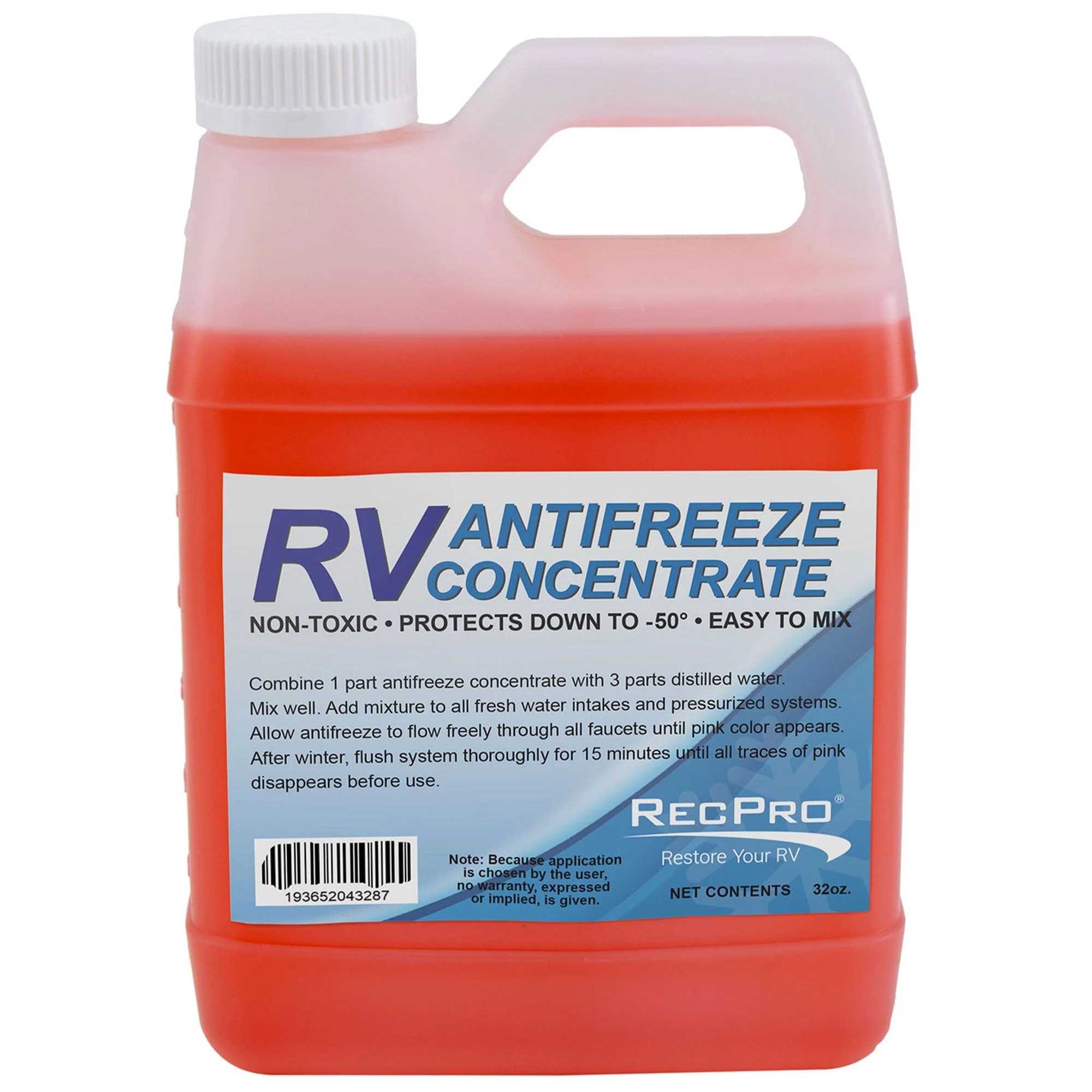 RecPro 32 Oz RV Antifreeze Concentrate Fluid for Winterizing Vehicles (3 Pack) - Image 6