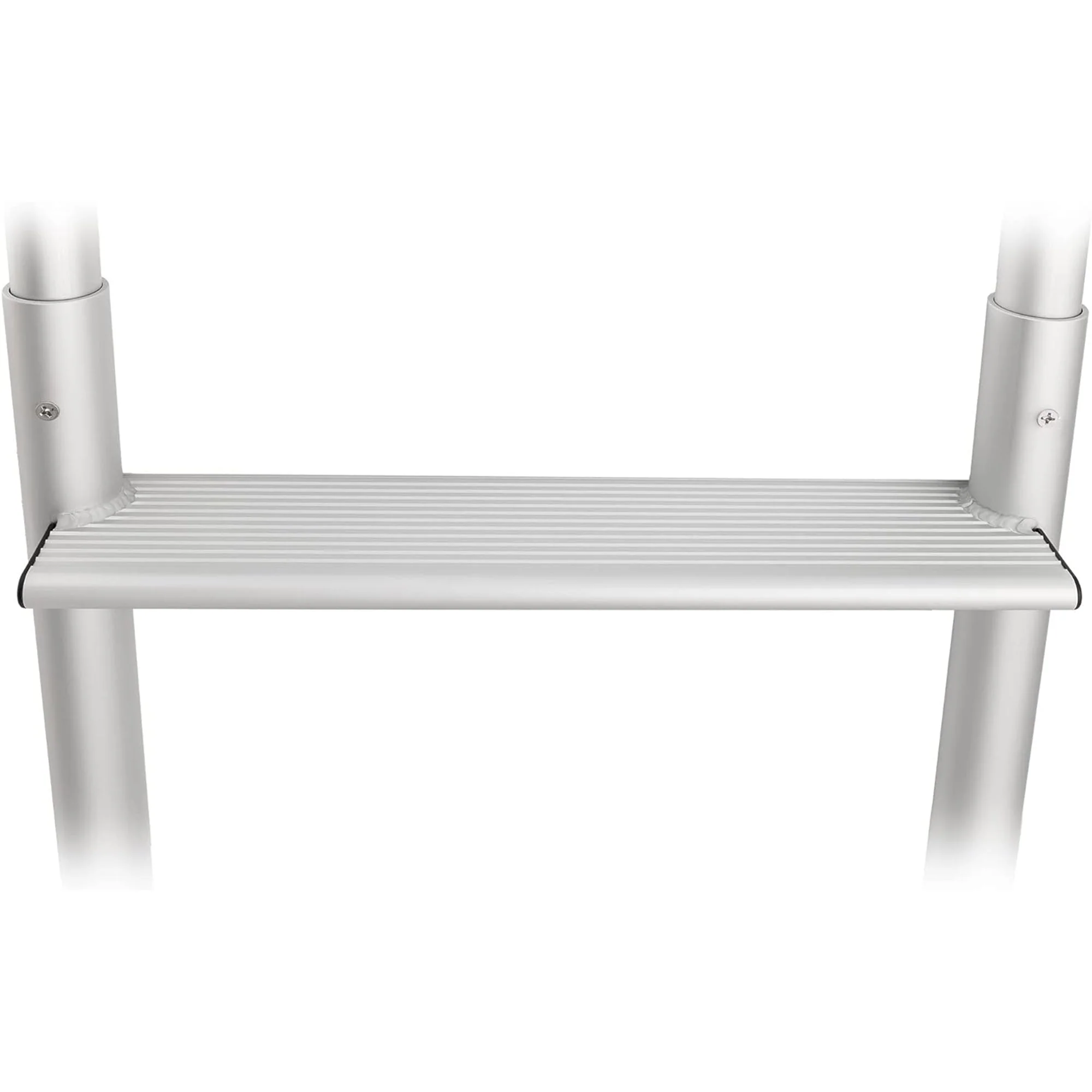 RecPro 5 Step Aluminum Marine Grade Dock and Pier Stationary Ladder, Silver - Image 11