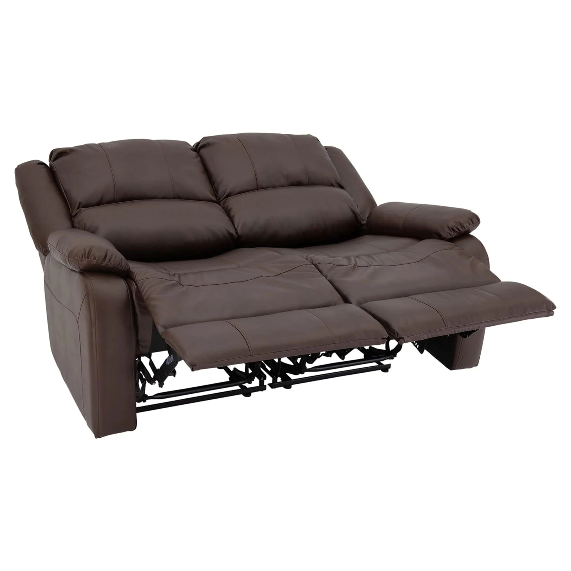 RecPro Charles 58 Inch Recliner Sofa RV Faux Leather Lounge Furniture, Mahogany - Image 8
