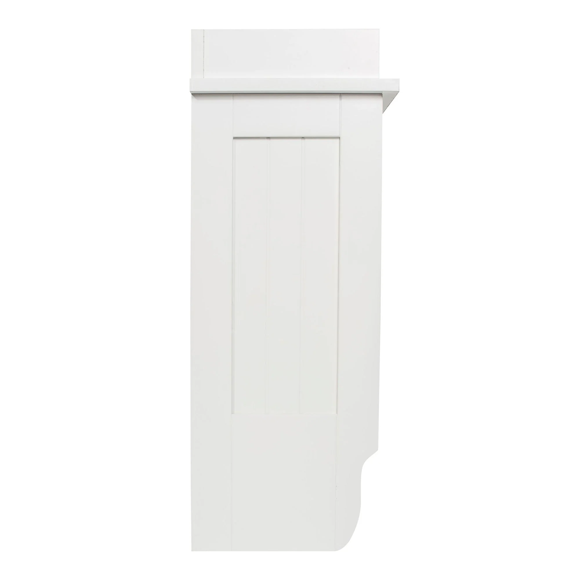 Redmon Contemporary Country Floating Wooden Wall Shelf with Towel Bar, White - Image 5