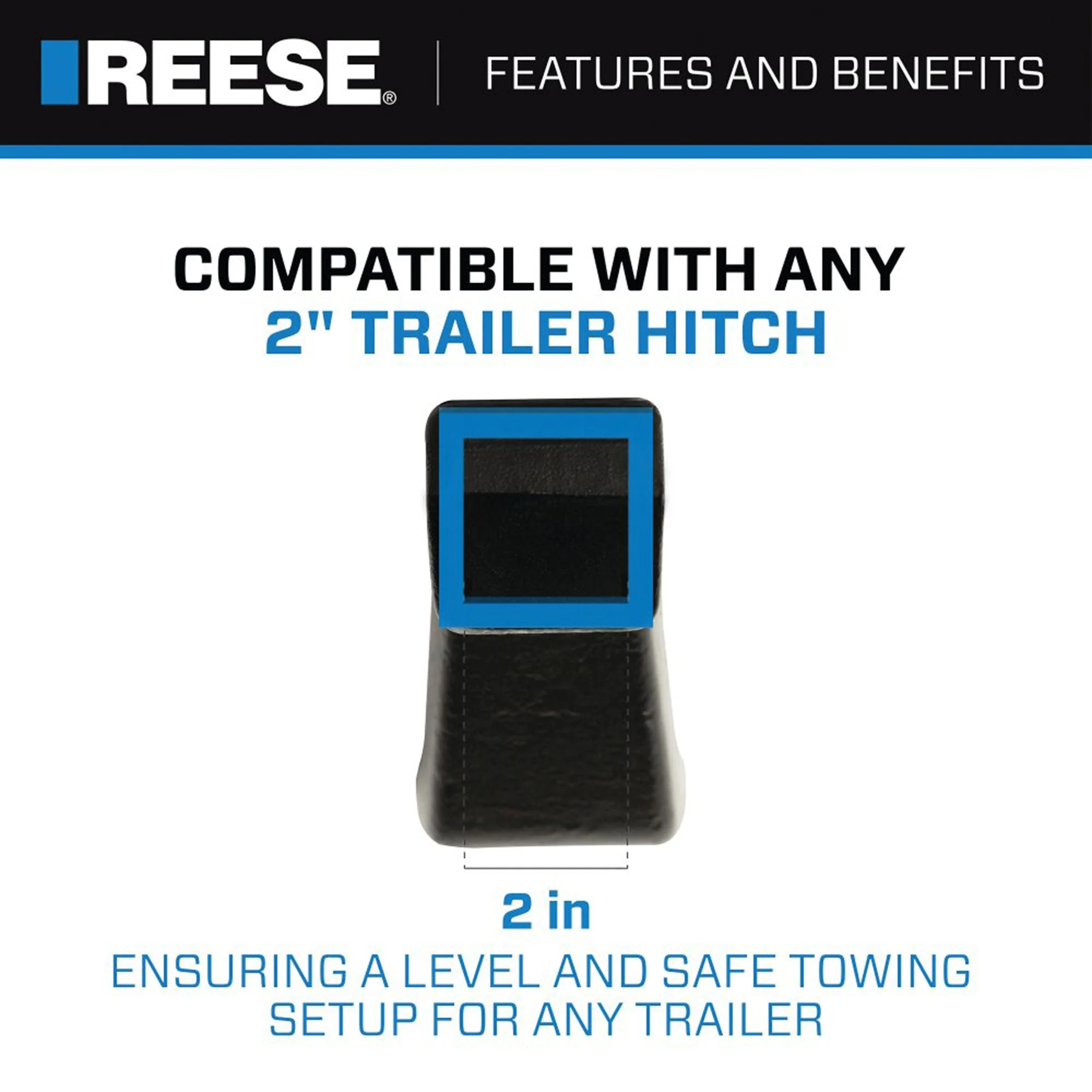 REESE Trailer Hitch Ball Mount, Fits 2" Receiver, 4" Drop, 16000 lbs, Black - Image 6