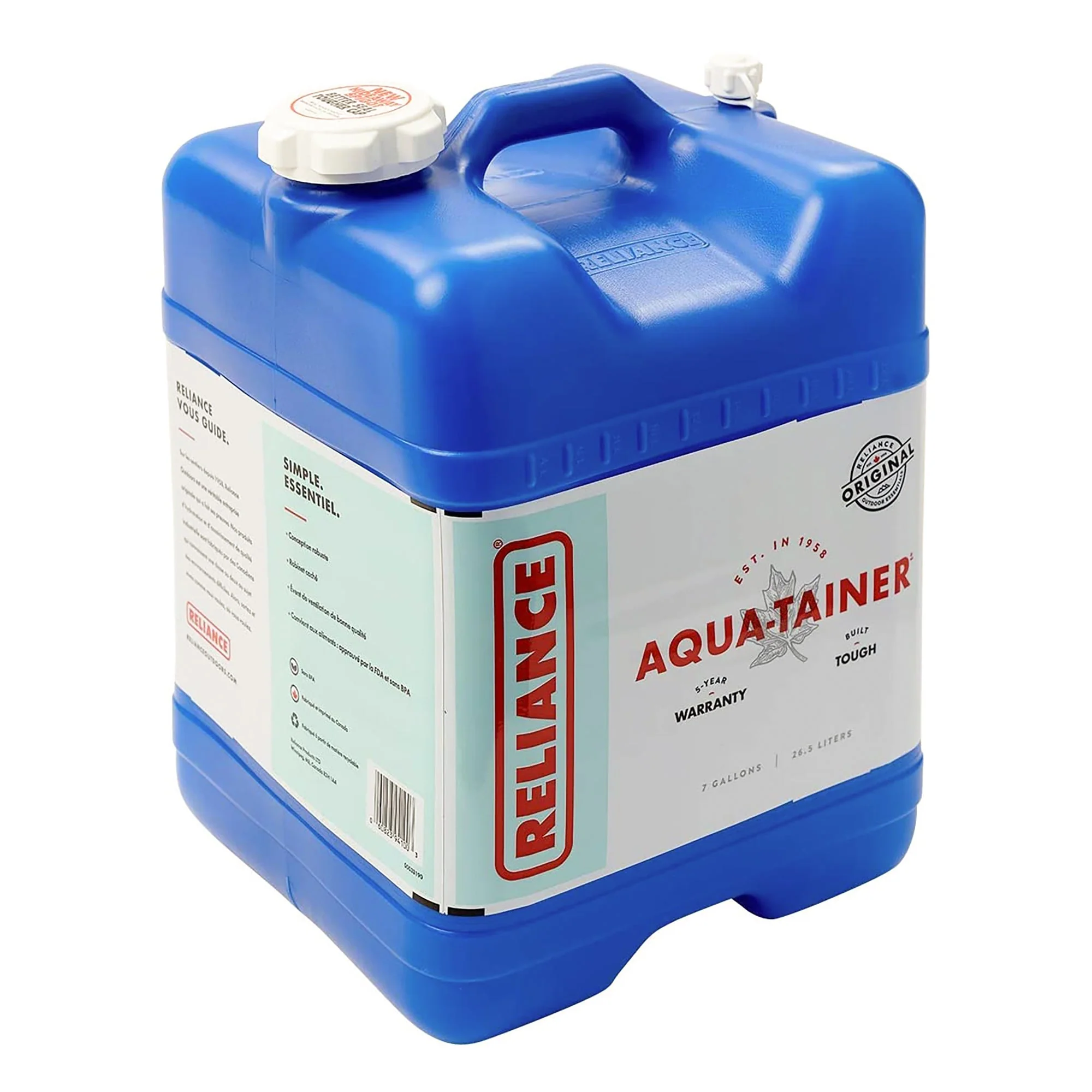 Reliance Products Aqua Tainer 7 Gallon Drinking Water Storage Container Tank - Image 3