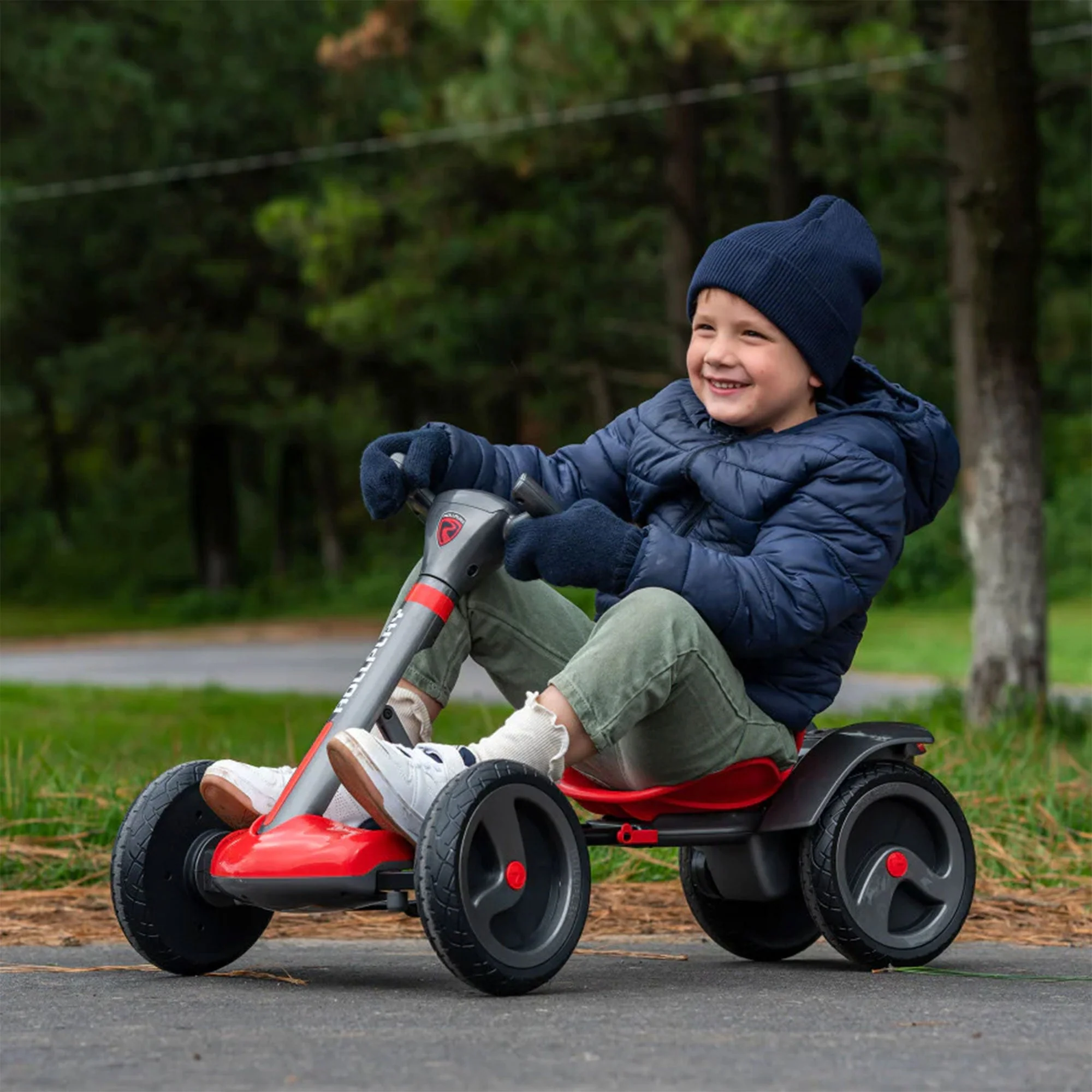 Rollplay FLEX Kart 6 Volt Compact Foldable Rechargeable Ride On Toy Vehicle, Red - Image 11
