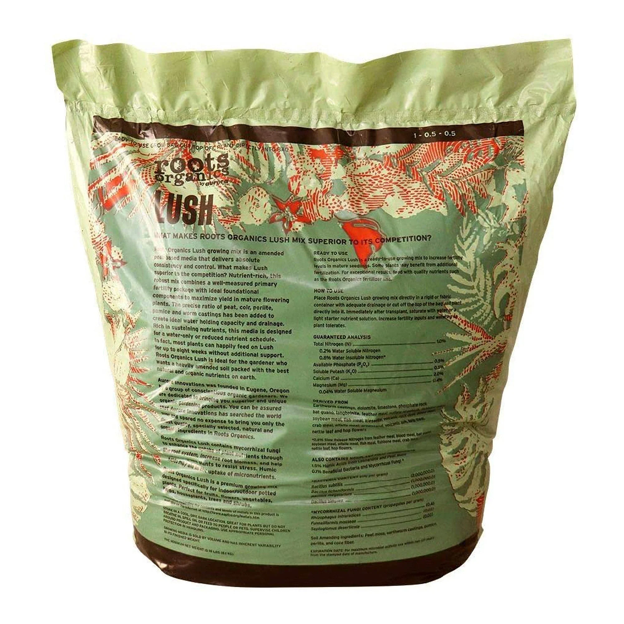 Roots Organics ROL15 Lush Organic Garden Peat Based Potting Soil Mix, 1.5 CuFt - Image 2