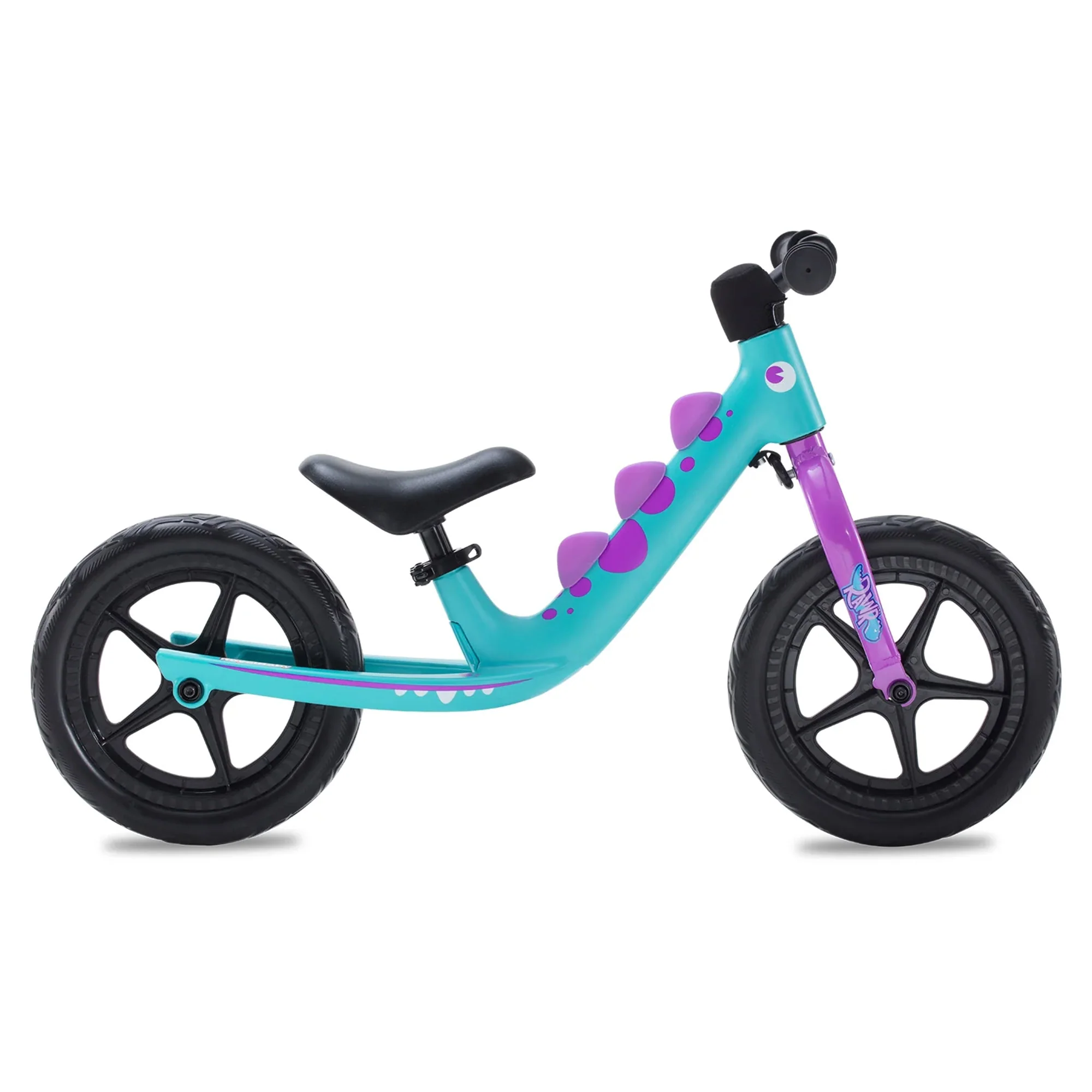 RoyalBaby Dinosaur 12 Inch Magnesium Frame Toddler Kids Balance Bike, Teal - Image 3