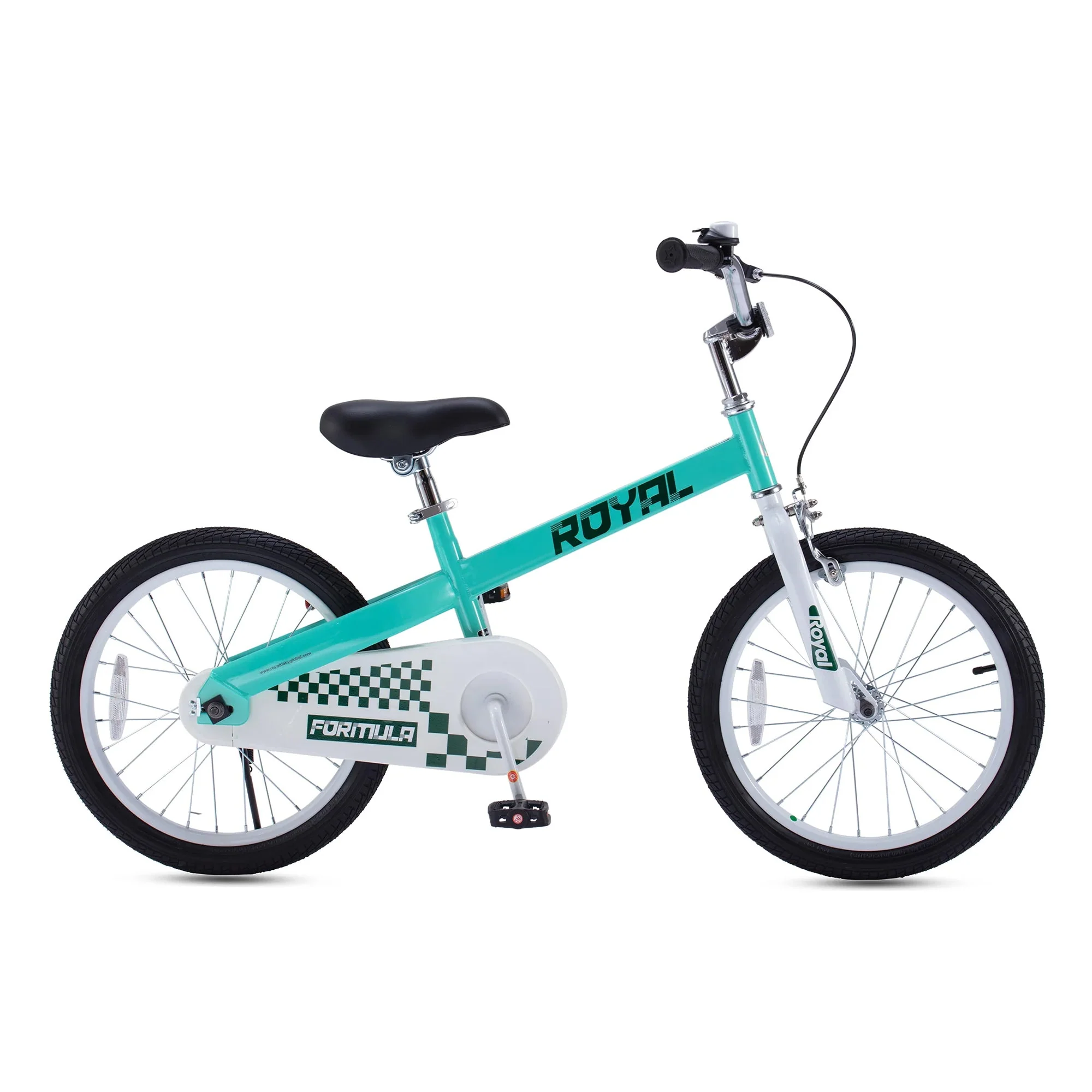 RoyalBaby Formula 18 Inch Kids Bike with Kickstand and Coaster Brake, Green - Image 2