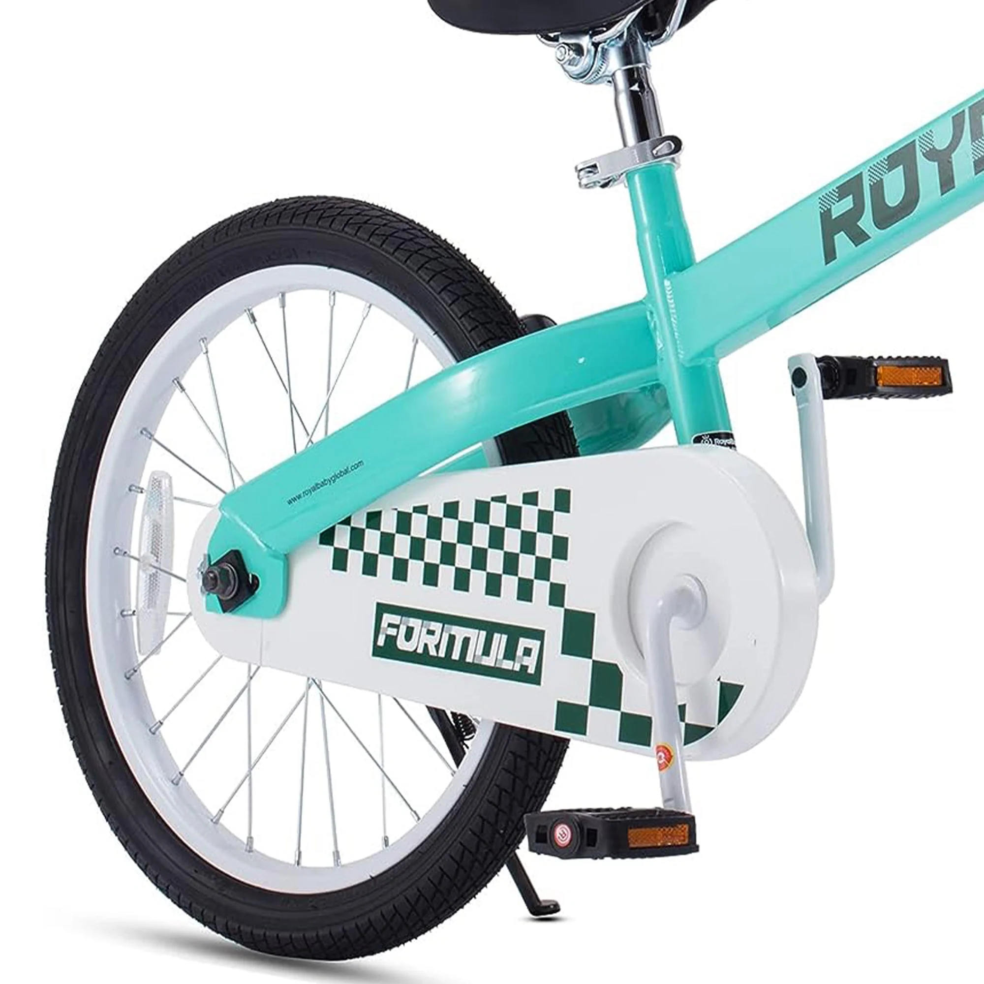 RoyalBaby Formula 20 Inch Kids Bike with Kickstand and Dual Hand Brakes, Green - Image 4
