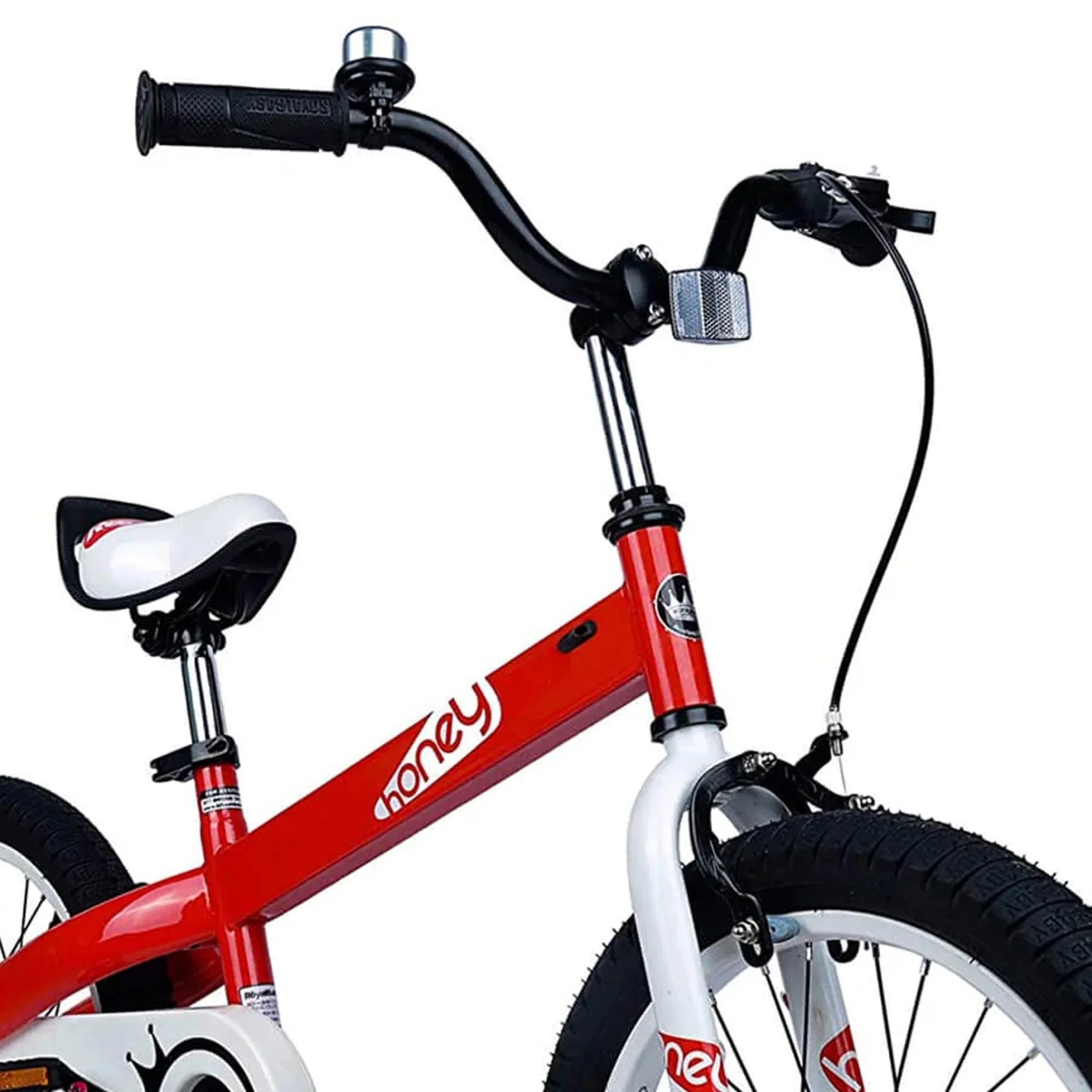 RoyalBaby Honey 18" Kids Bicycle w/ Kickstand, Adjustable Seat & Reflectors, Red - Image 5