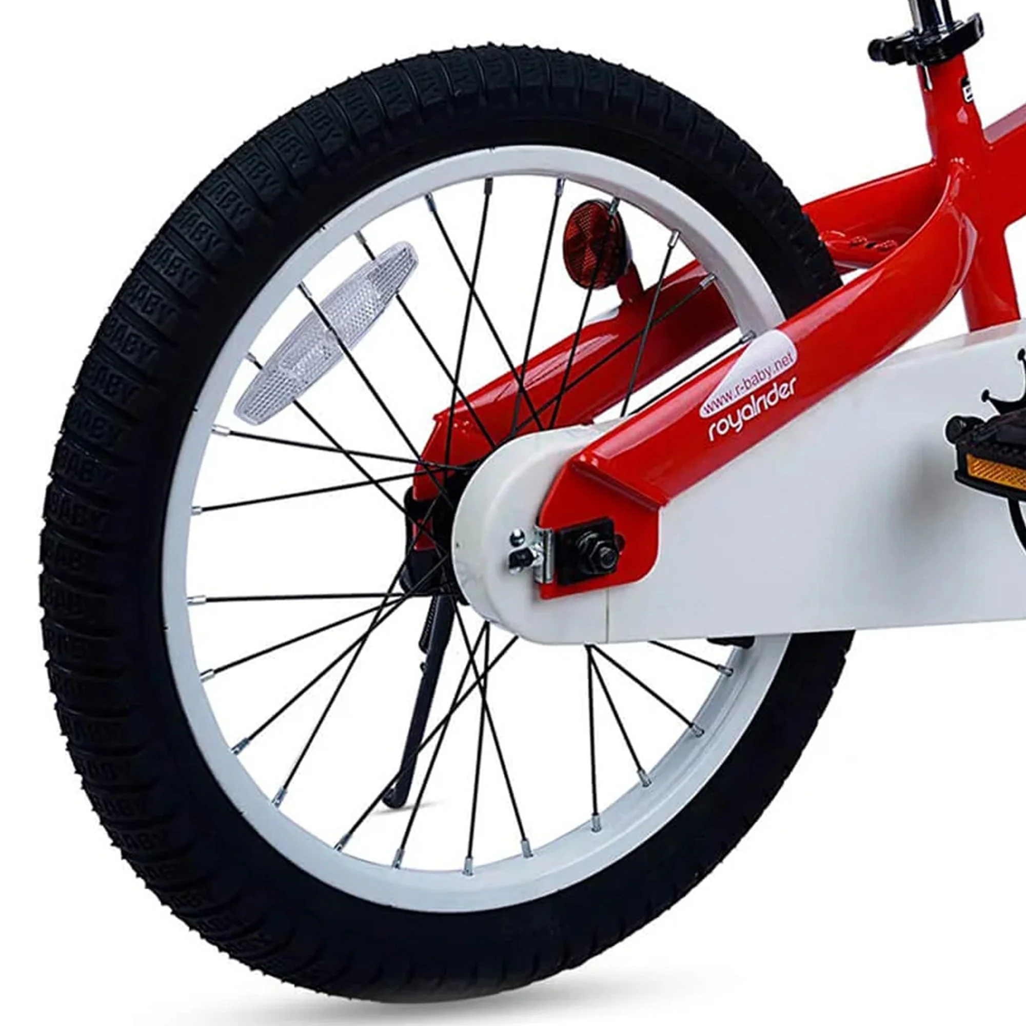 RoyalBaby Honey 18" Kids Bicycle w/ Kickstand, Adjustable Seat & Reflectors, Red - Image 6