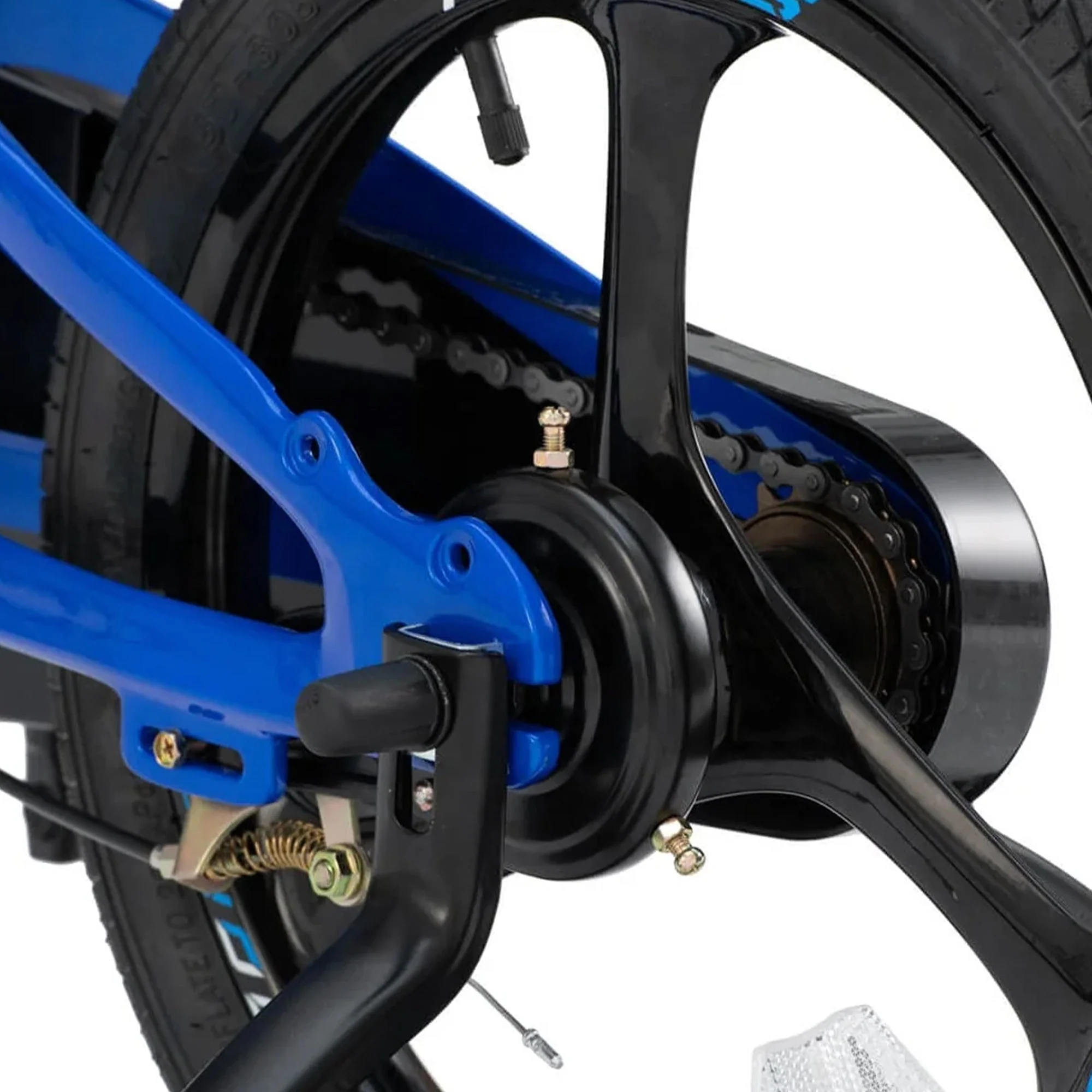 RoyalBaby Moon-5 16" Magnesium Kids Bicycle w/Training Wheels & Kickstand, Blue - Image 5