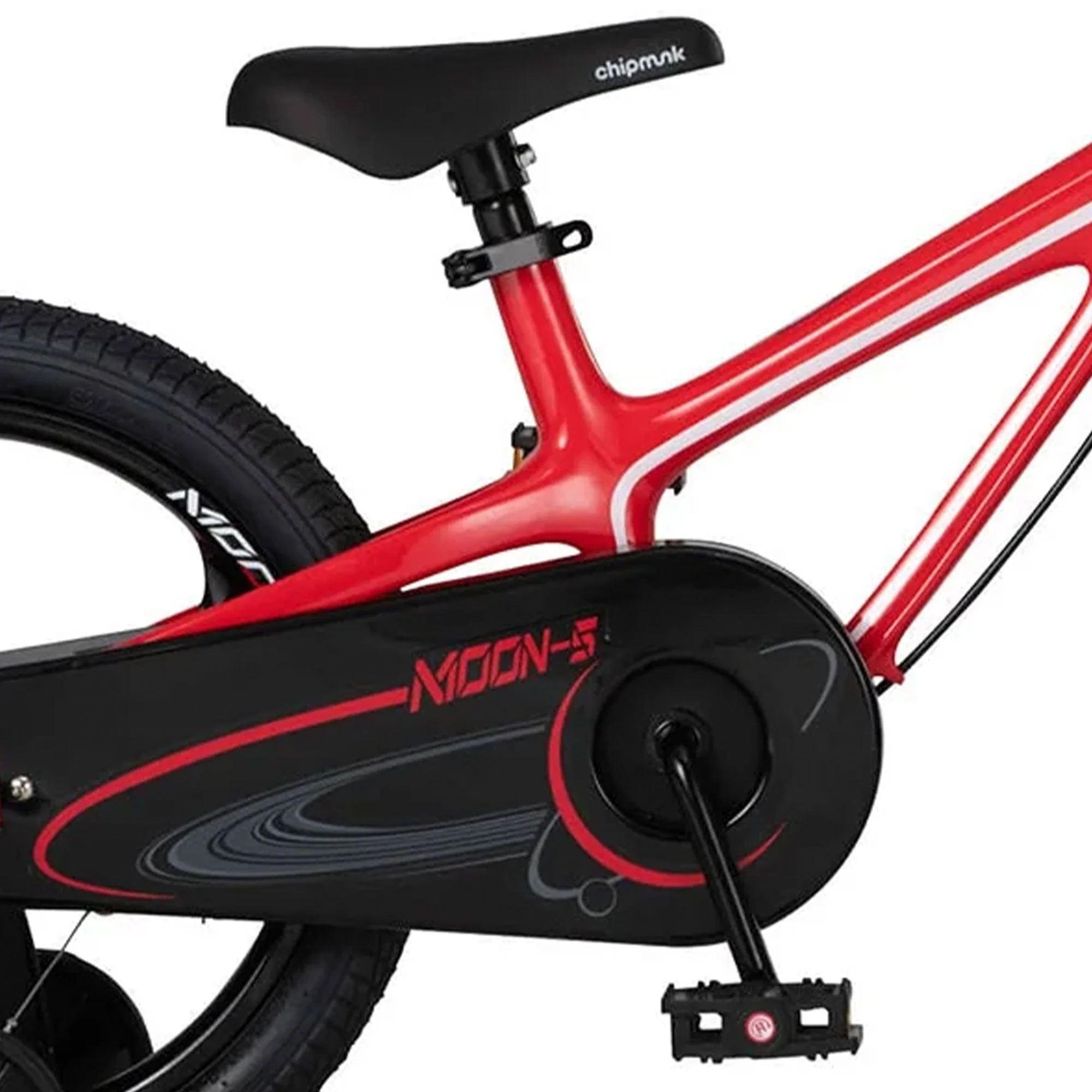 RoyalBaby Moon-5 16" Magnesium Kids Bicycle w/Training Wheels & Kickstand, Red - Image 5