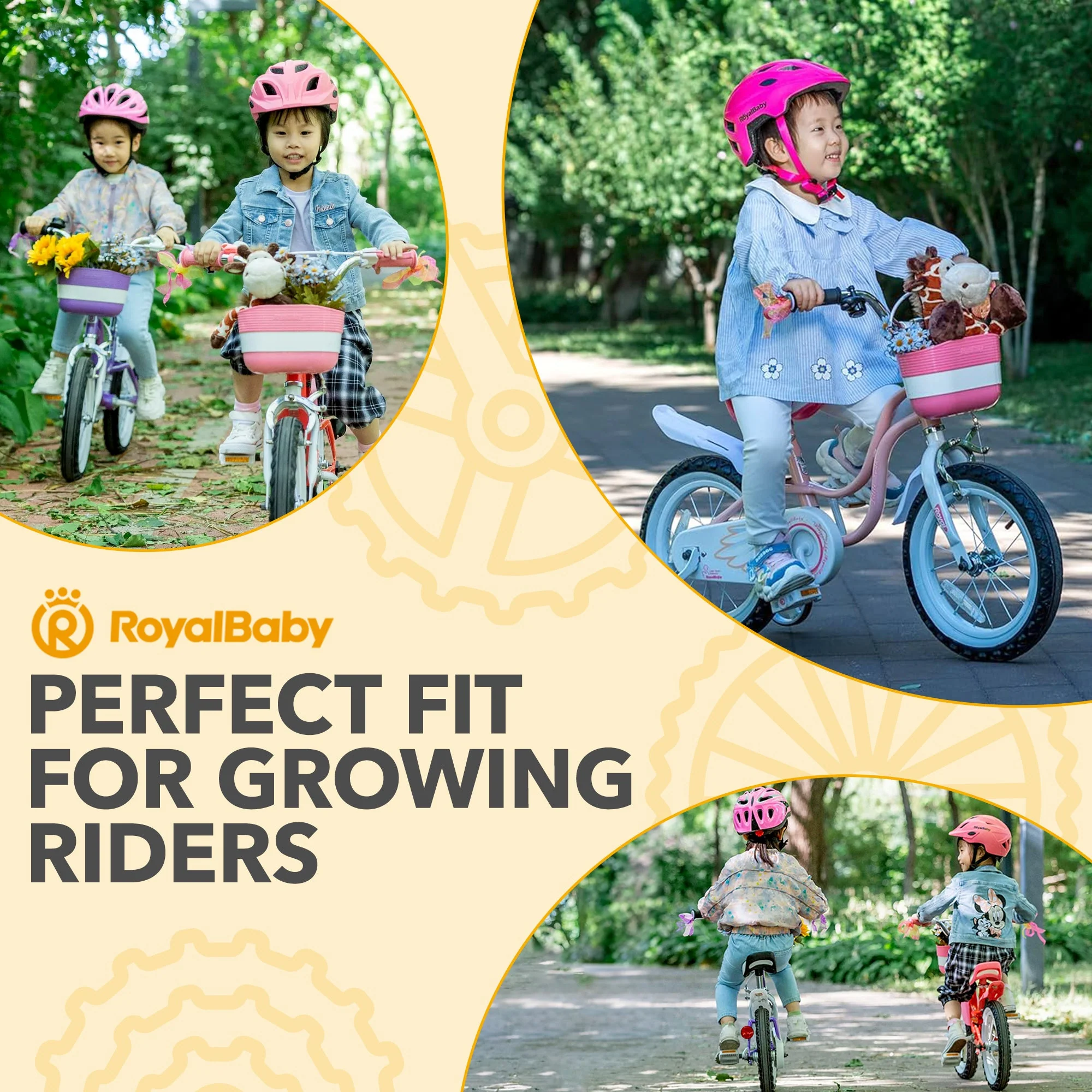 RoyalBaby Princess Girl Kids Bicycle 14 Inch with Training Wheels, Swan/Red - Image 12