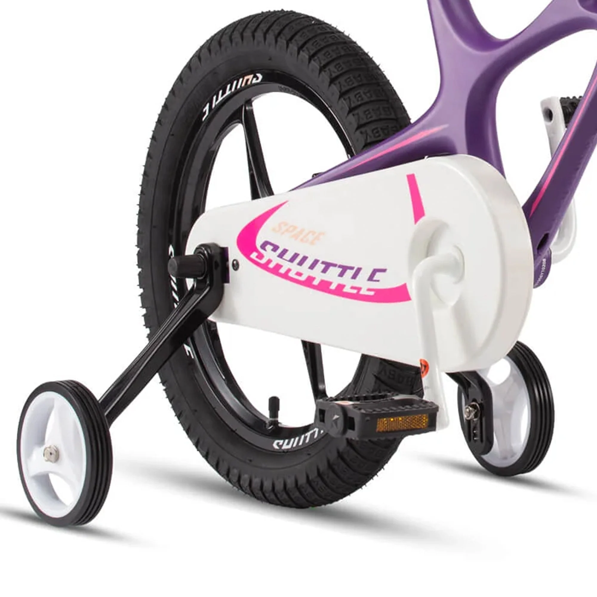RoyalBaby Space Shuttle 16" Magnesium Alloy Kids Bicycle w/2 Disc Brakes, Purple - Image 4
