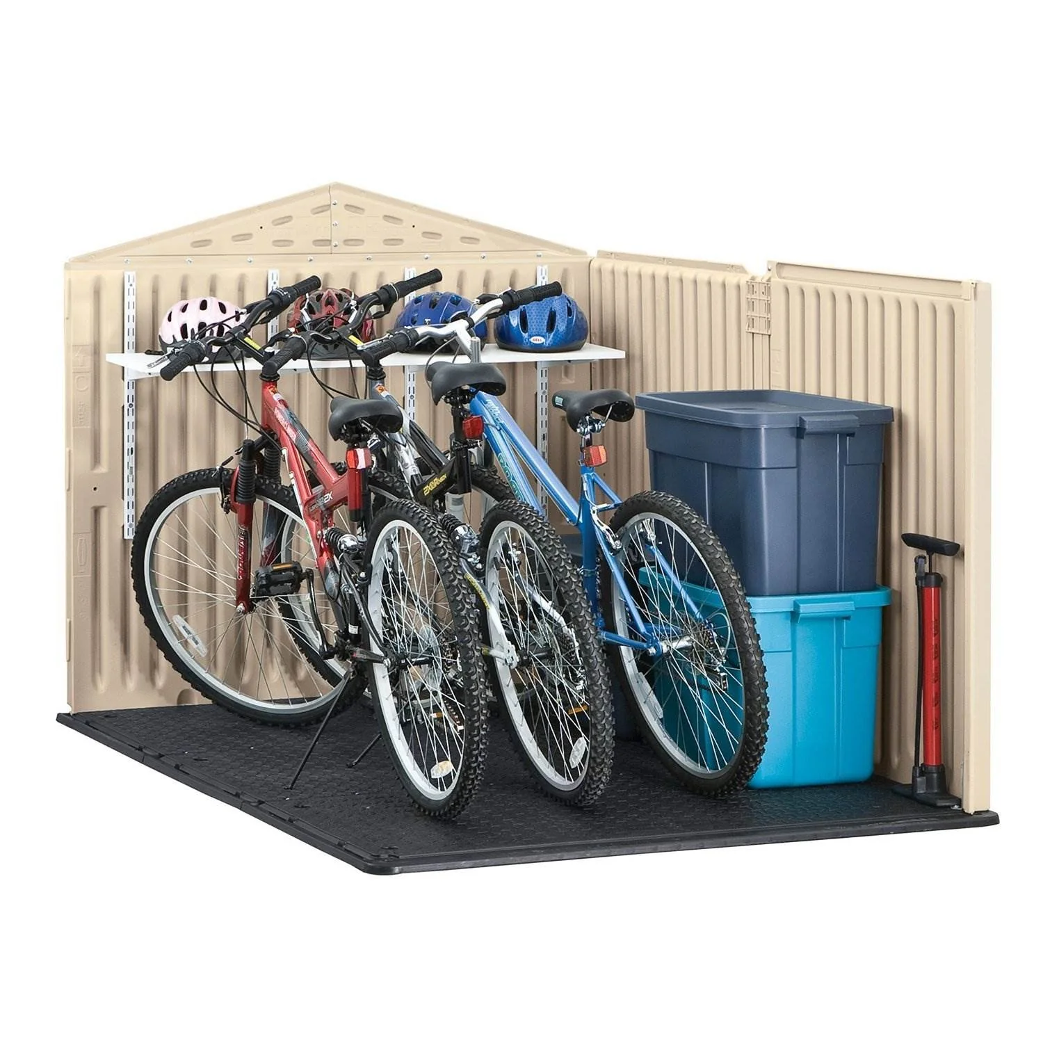 Rubbermaid 96 Cubic Feet Low-Profile Slide Lid Outdoor Storage Shed | 1800005 - Image 4