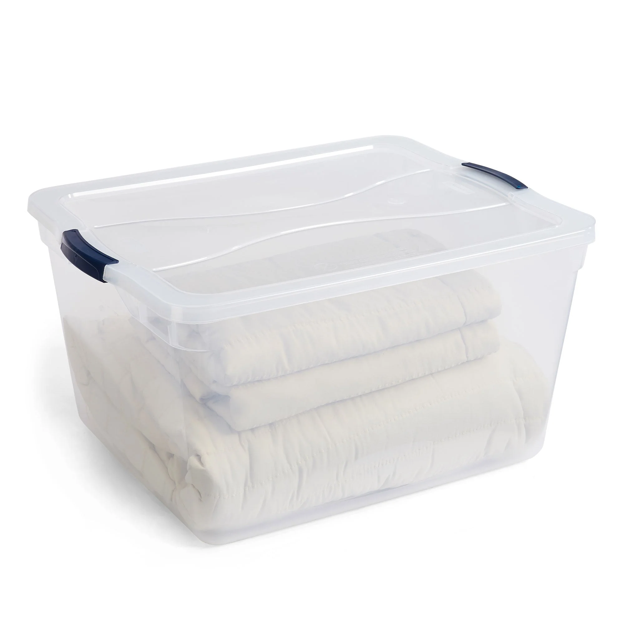 Rubbermaid Cleverstore 74 Qt Latching Plastic Storage Container & Lid (8 Pack) - Image 2