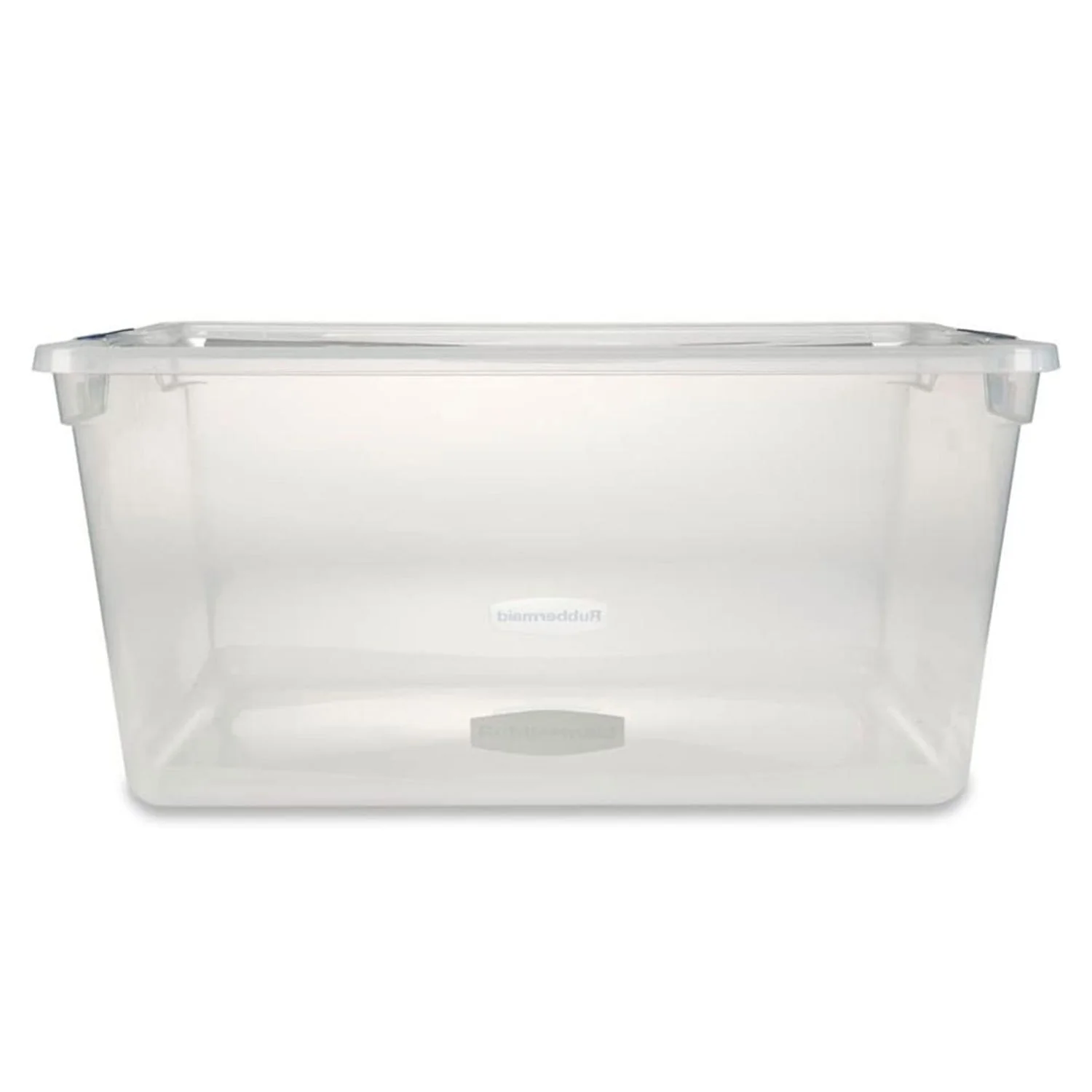Rubbermaid Cleverstore 95 Quart Plastic Storage Container & Lid, Clear (8 Pack) - Image 3