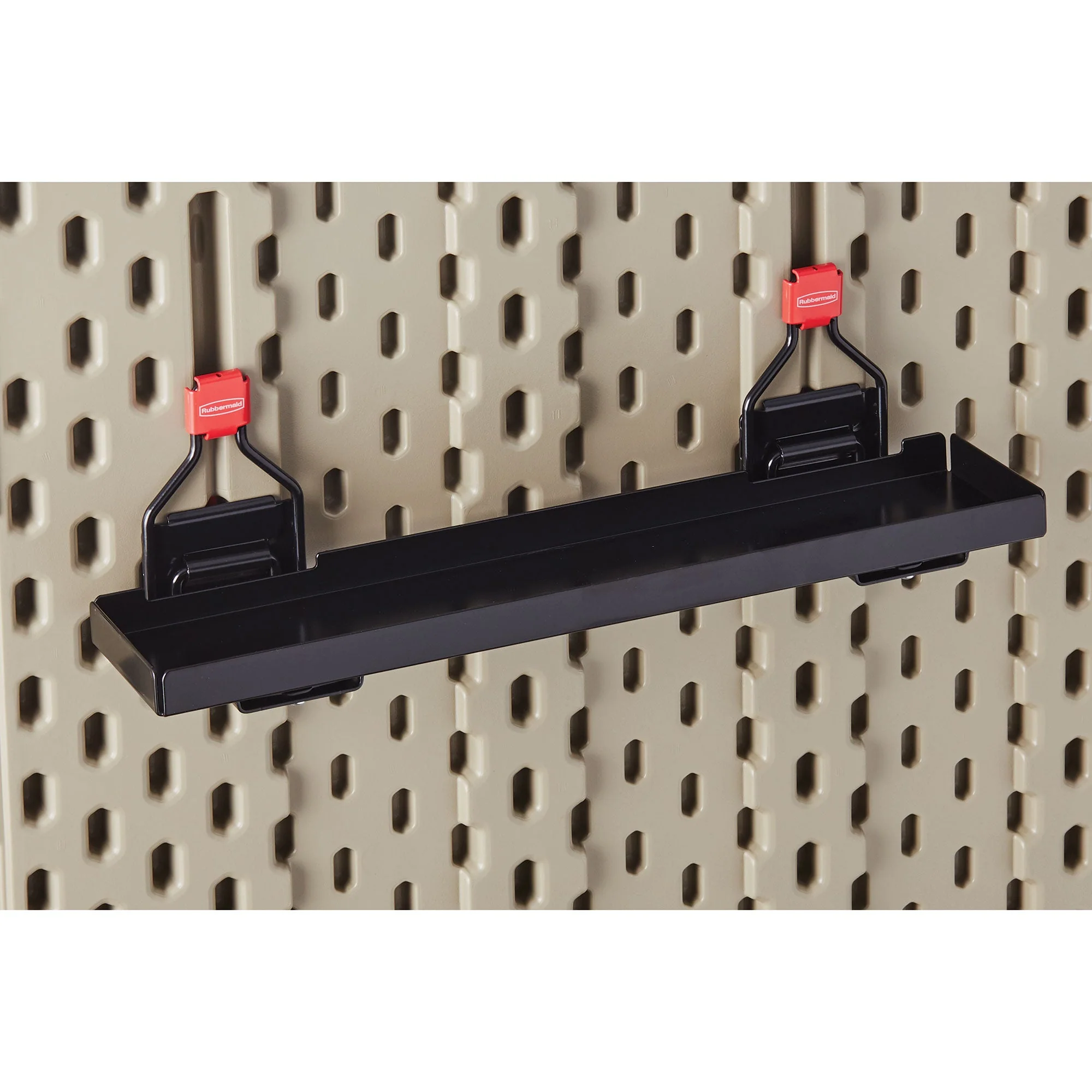 Rubbermaid Metal Backyard Shed Organizer Accessories Small Shelf, Black - Image 2