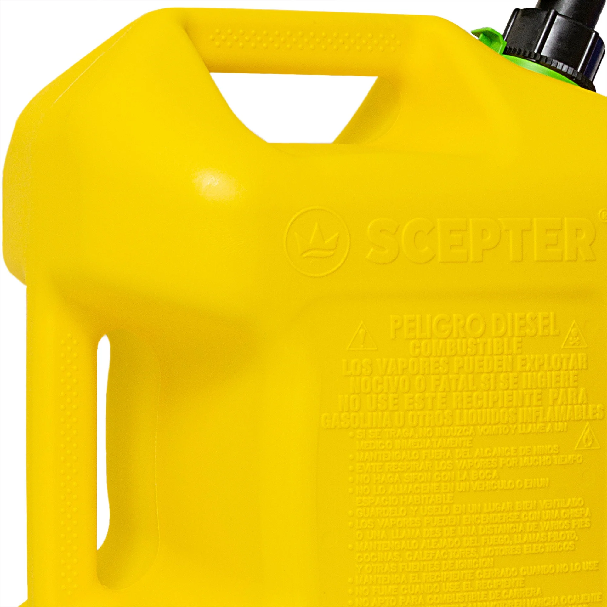 Scepter SmartControl Rear Handle Diesel Gas Jug, 5 Gal/18.9L, 4 Pack, Yellow - Image 12