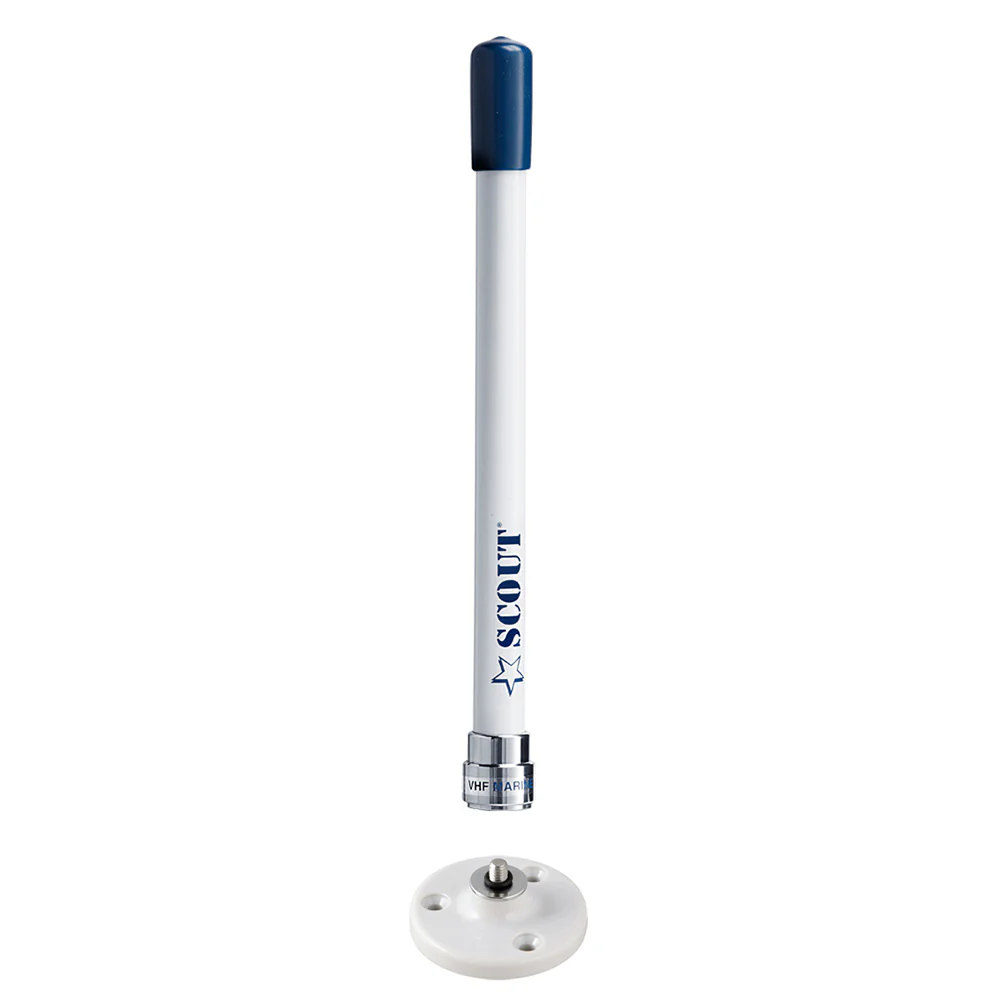 Scout 9" Stubby White VHF Antenna w/Quick Mount Includes 5M RG-58, Mount Integrated Connector KS-10 - Image 2
