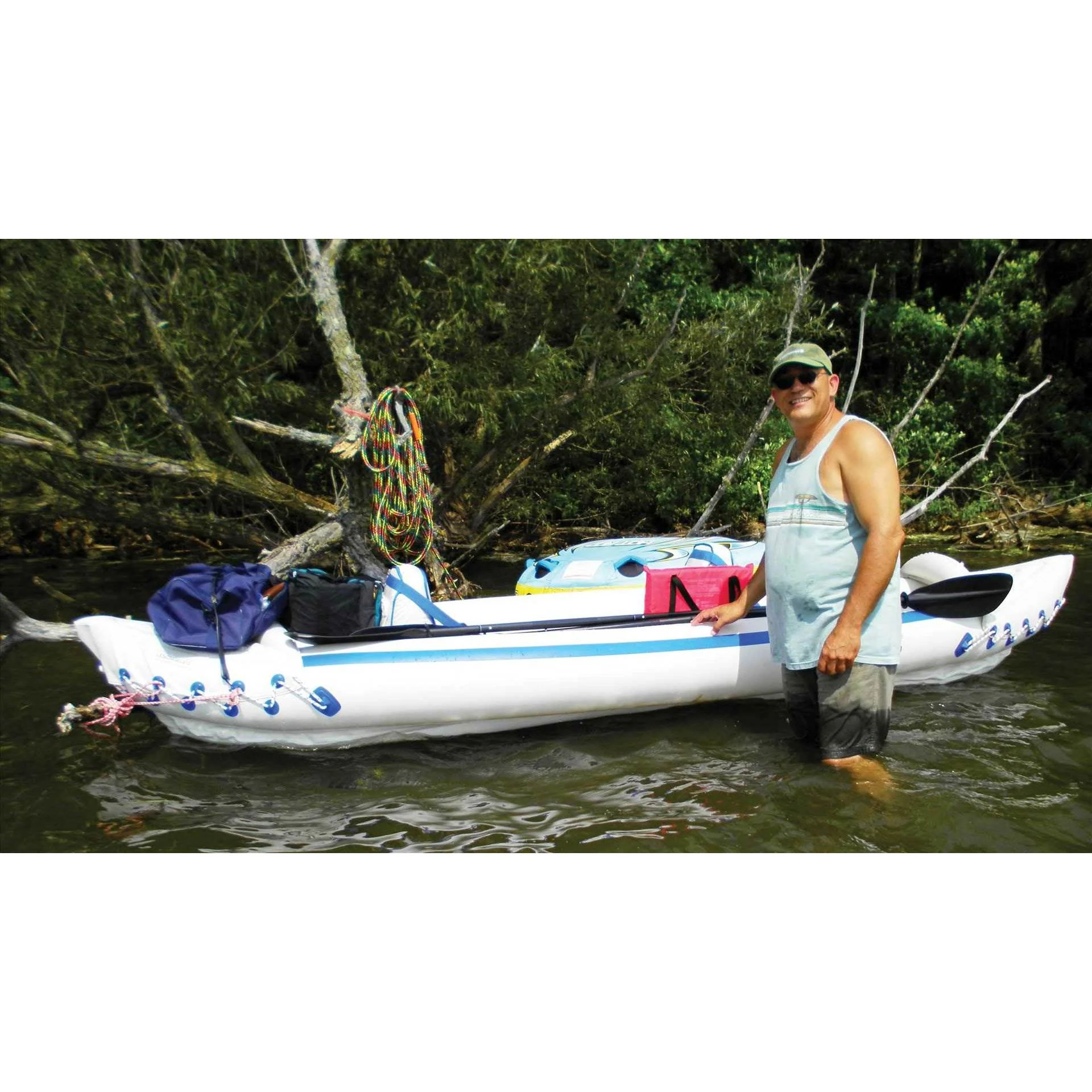 Sea Eagle 370 Pro 3 Person Inflatable Kayak Fishing Boat Canoe Paddles (2 Pack) - Image 5