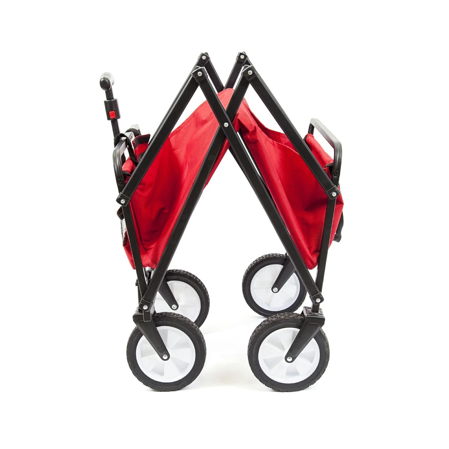 Seina Steel Collapsible Folding Outdoor Portable Utility Cart in Red (3 Pack) - Image 7