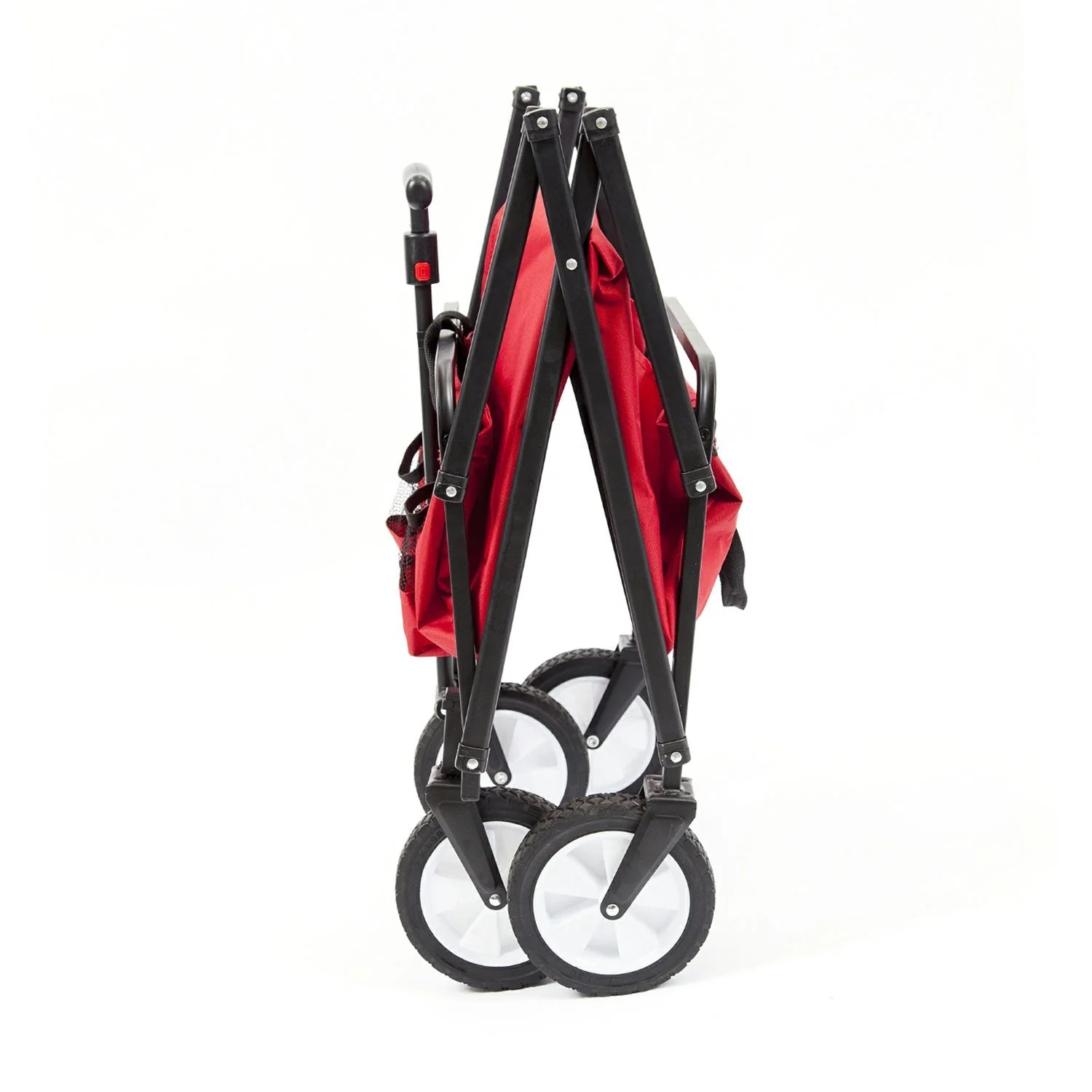 Seina Steel Collapsible Folding Outdoor Portable Utility Cart in Red (3 Pack) - Image 8