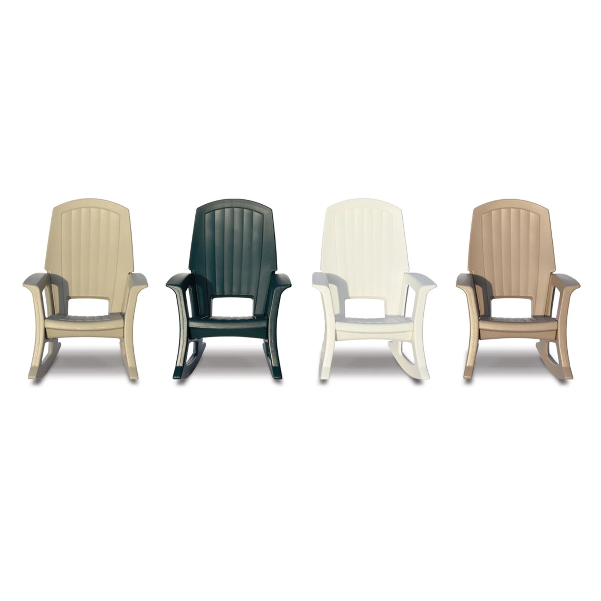 Semco Plastics Rockaway Heavy Duty All Weather Outdoor Rocking Chair (4 Pack) - Image 9