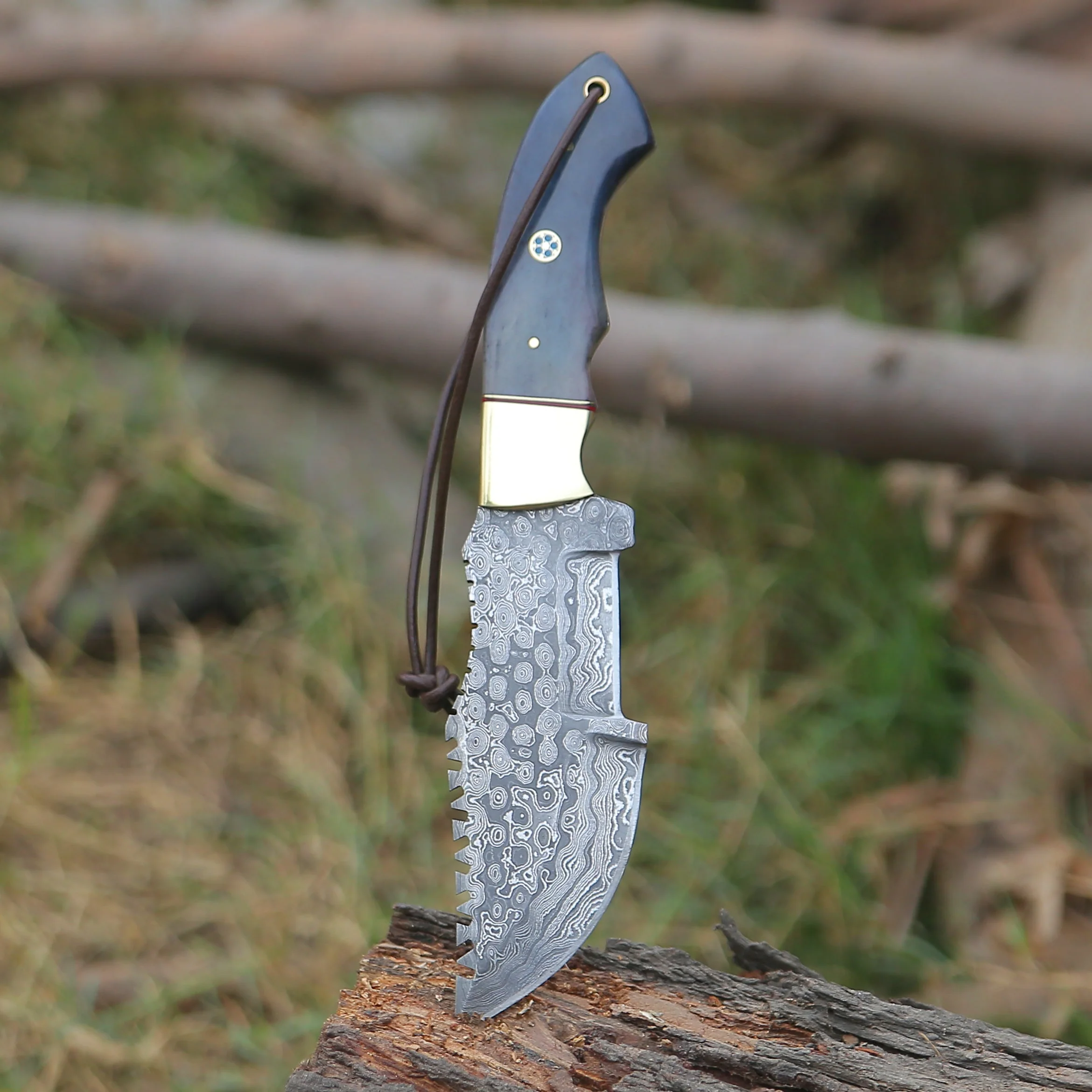 ShadowRidge Damascus Steel Premium Tracker Knife - Image 7