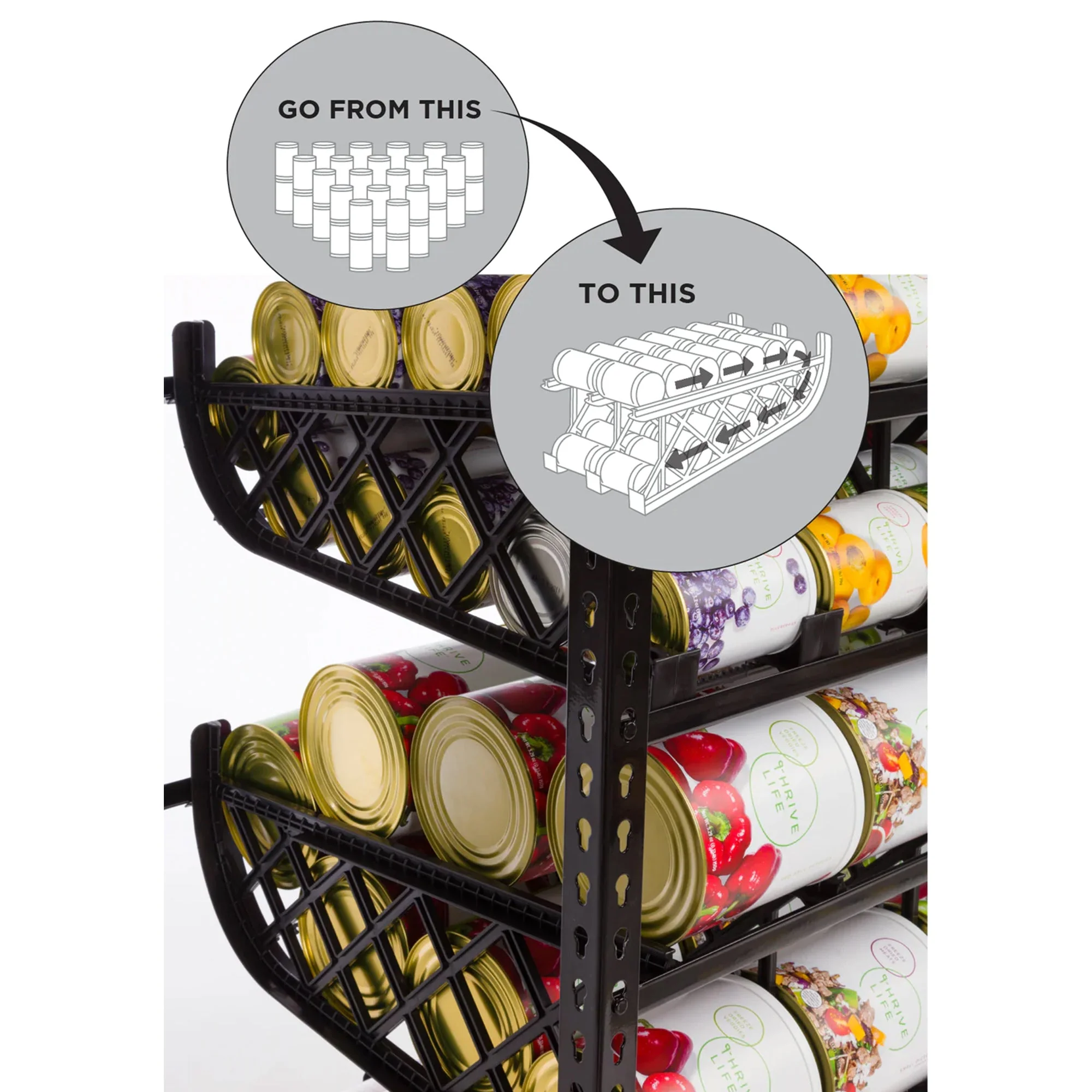 Shelf Reliance Maximizer Variety Can Rotation Organizer Holds Up To 300 Cans - Image 4