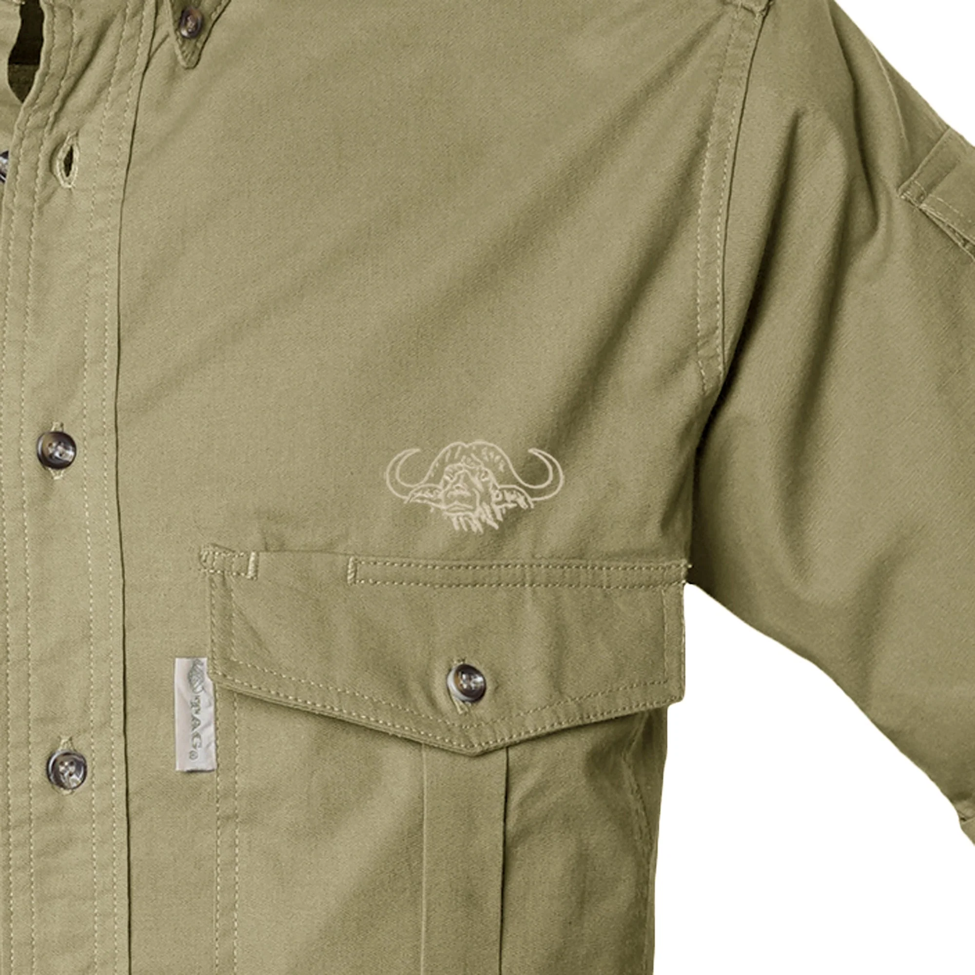 Shooter Shirt for Men with Embroidered Buffalo Logo - S/Sleeve - Image 8
