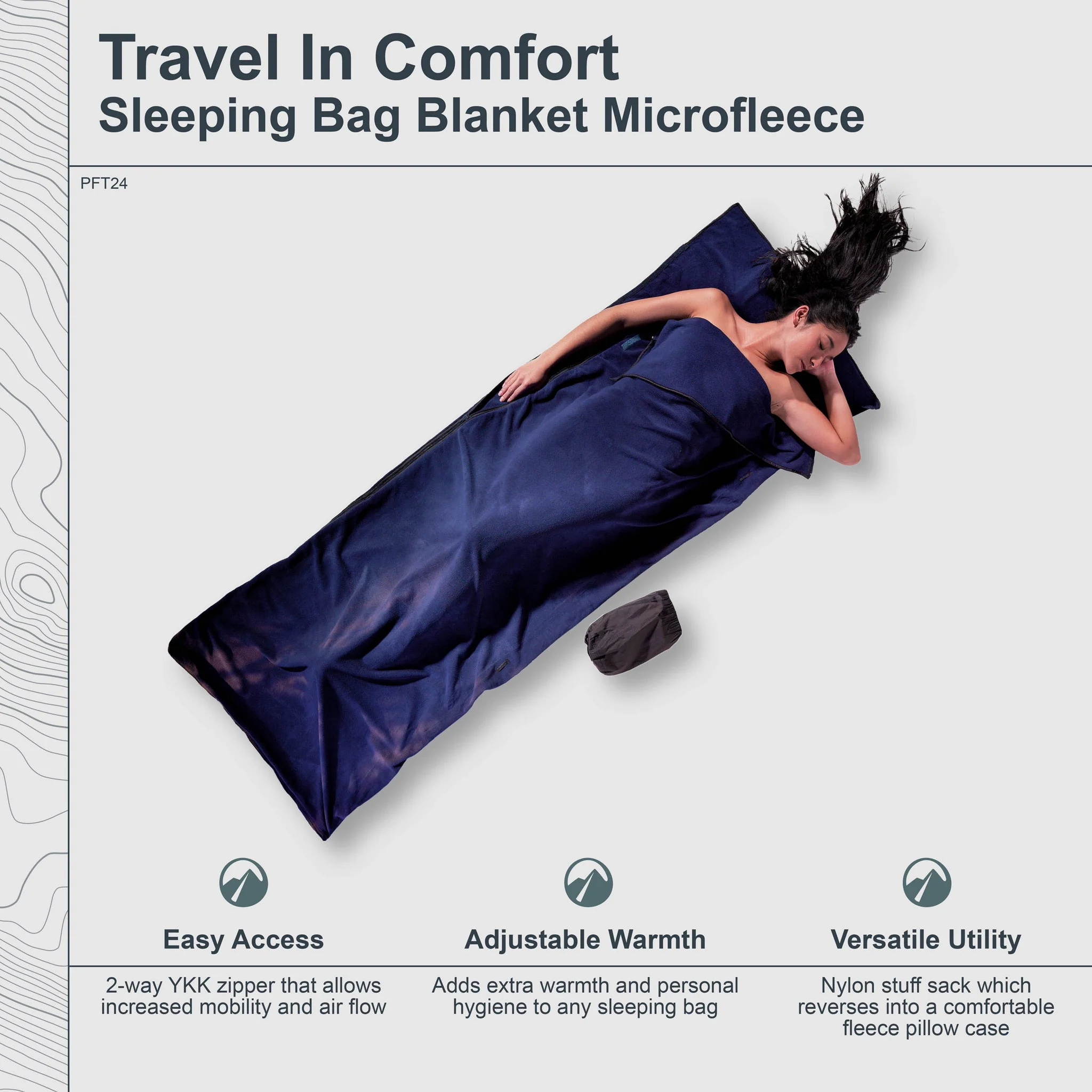 Sleeping Bag Blanket Microfleece - Image 2