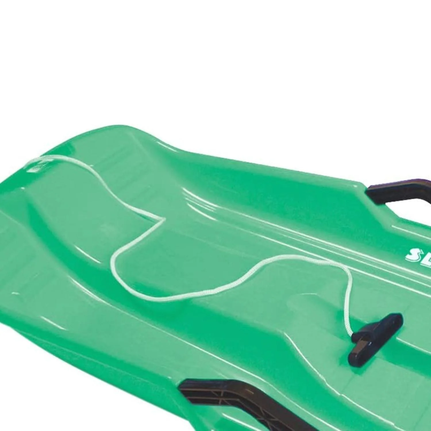 Slippery Racer Downhill Thunder Kids Toddler Plastic Toboggan Snow Sled, Green - Image 3