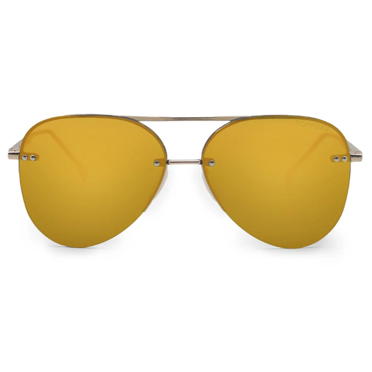 Smaller Megan 2 Mirrored Bronze - Tangle Free Aviator Sunglasses - Image 6