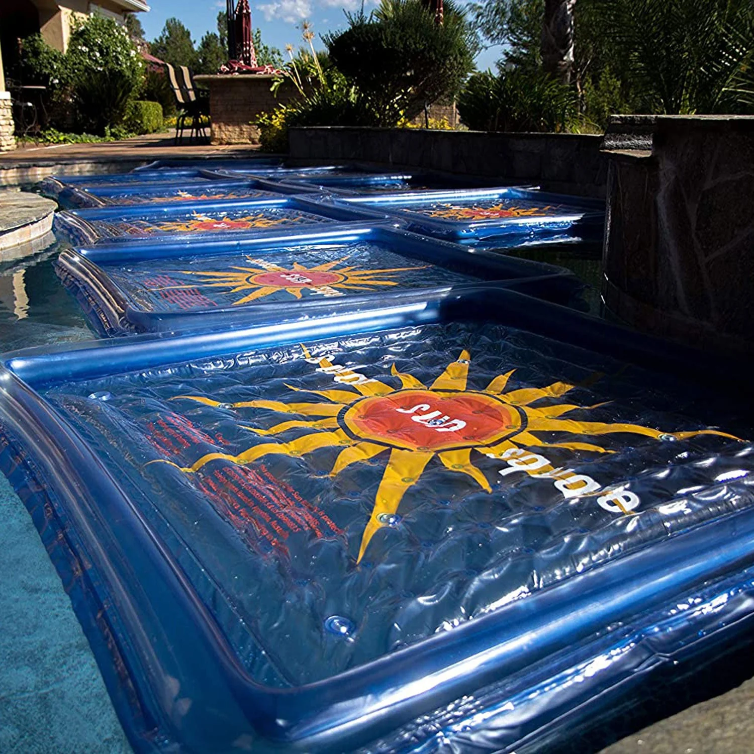 Solar Sun Rings UV Resistant Swimming Pool Heater Square Solar Cover, Sunburst - Image 5
