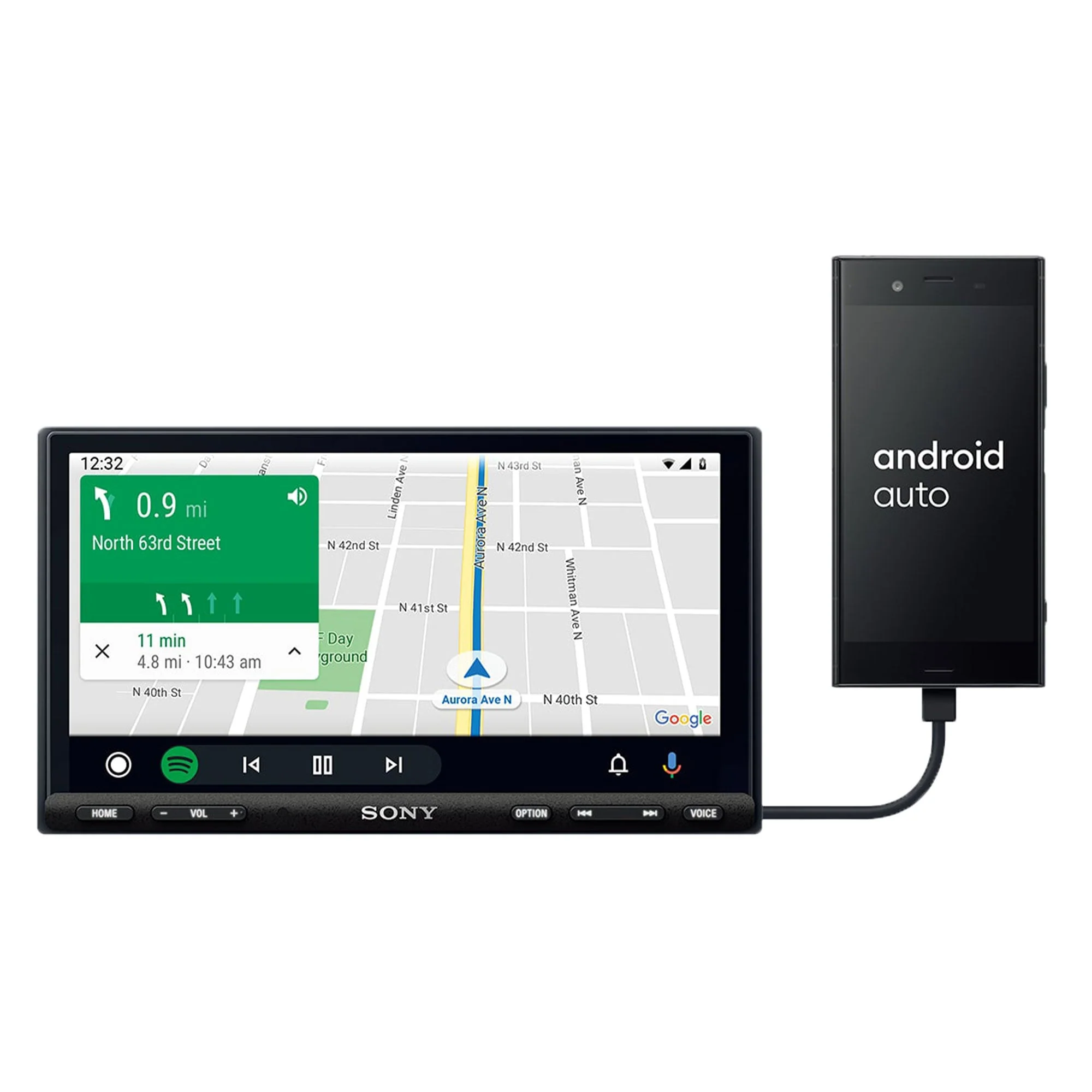 Sony 6.95 Inch Double DIN Touch Screen LCD Media Bluetooth Stereo Radio Receiver - Image 5