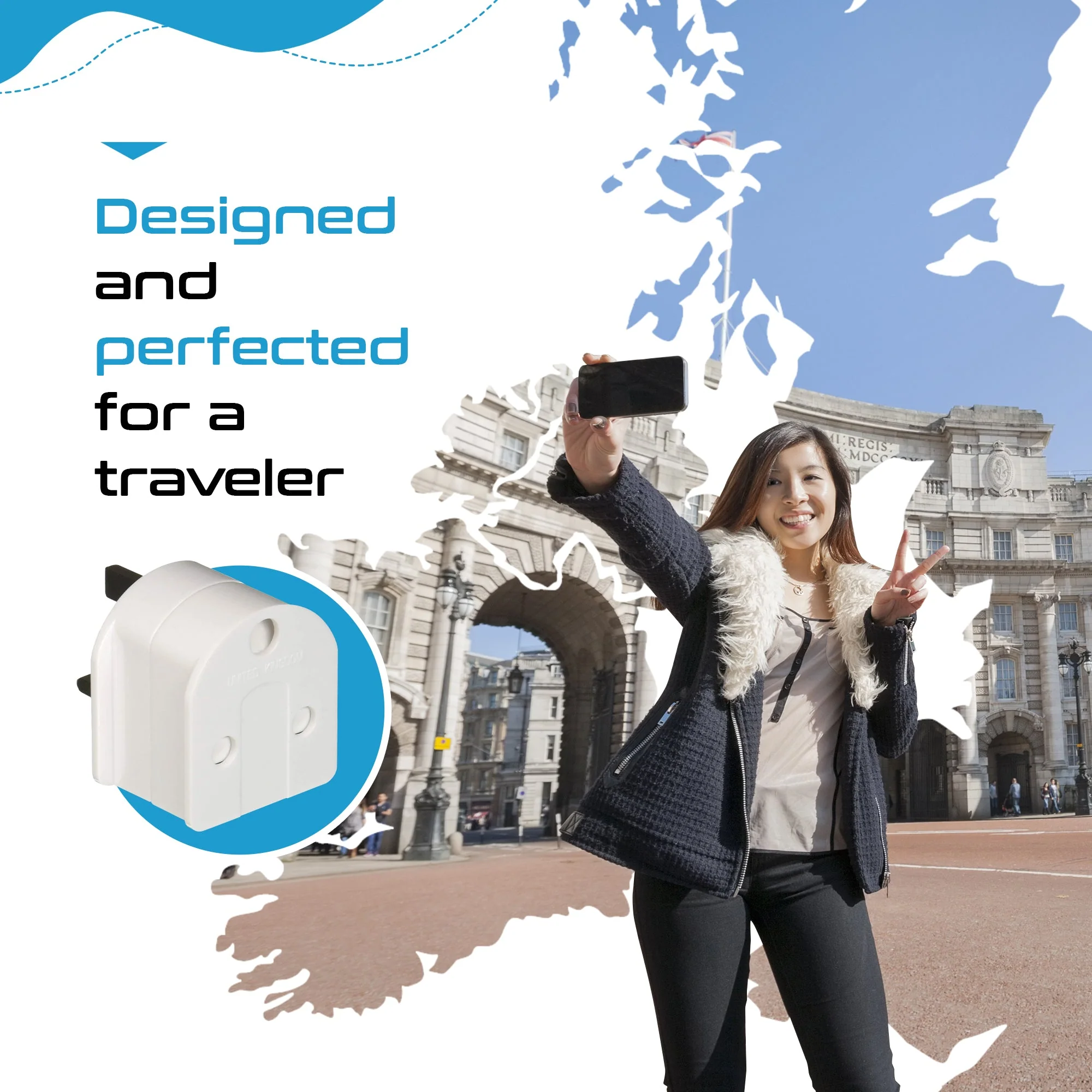 South Africa to UK - Type G - Travel Plug Adapter - Grounded (SA-UK) - Image 7
