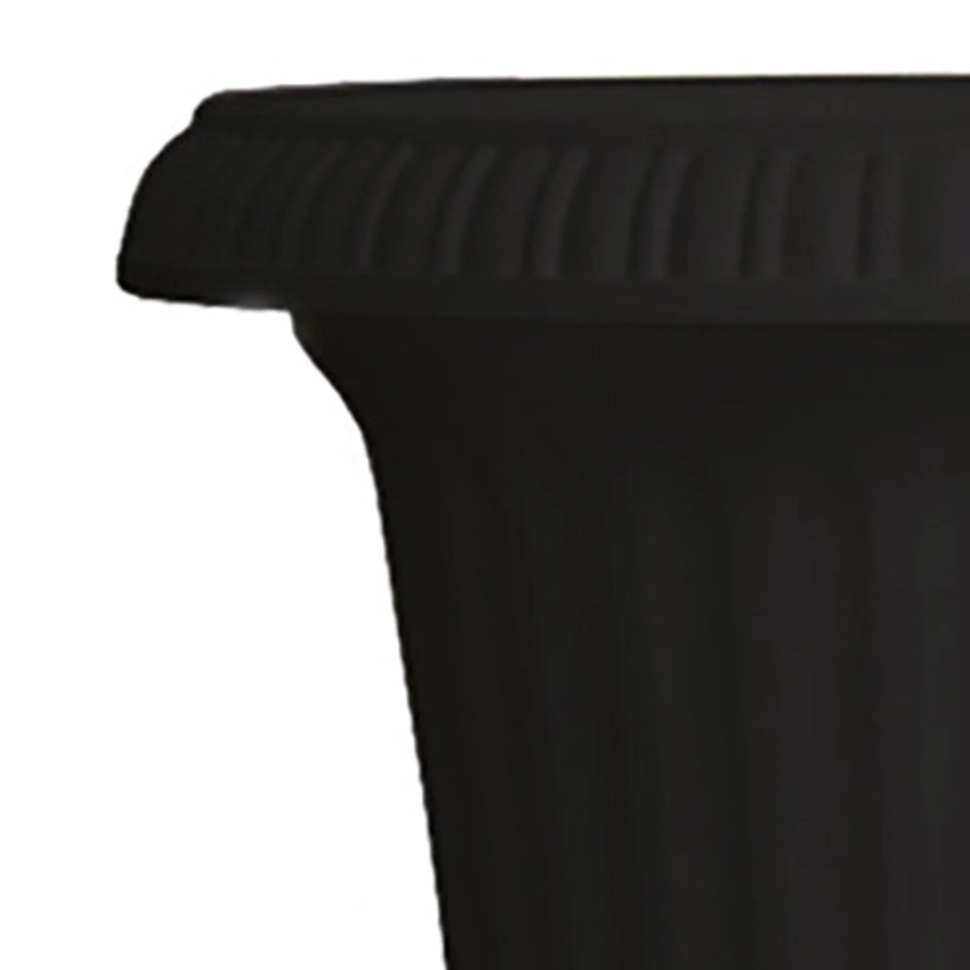 Southern Patio Large 14 In Outdoor Lightweight Resin Utopian Urn Planter, Black - Image 2